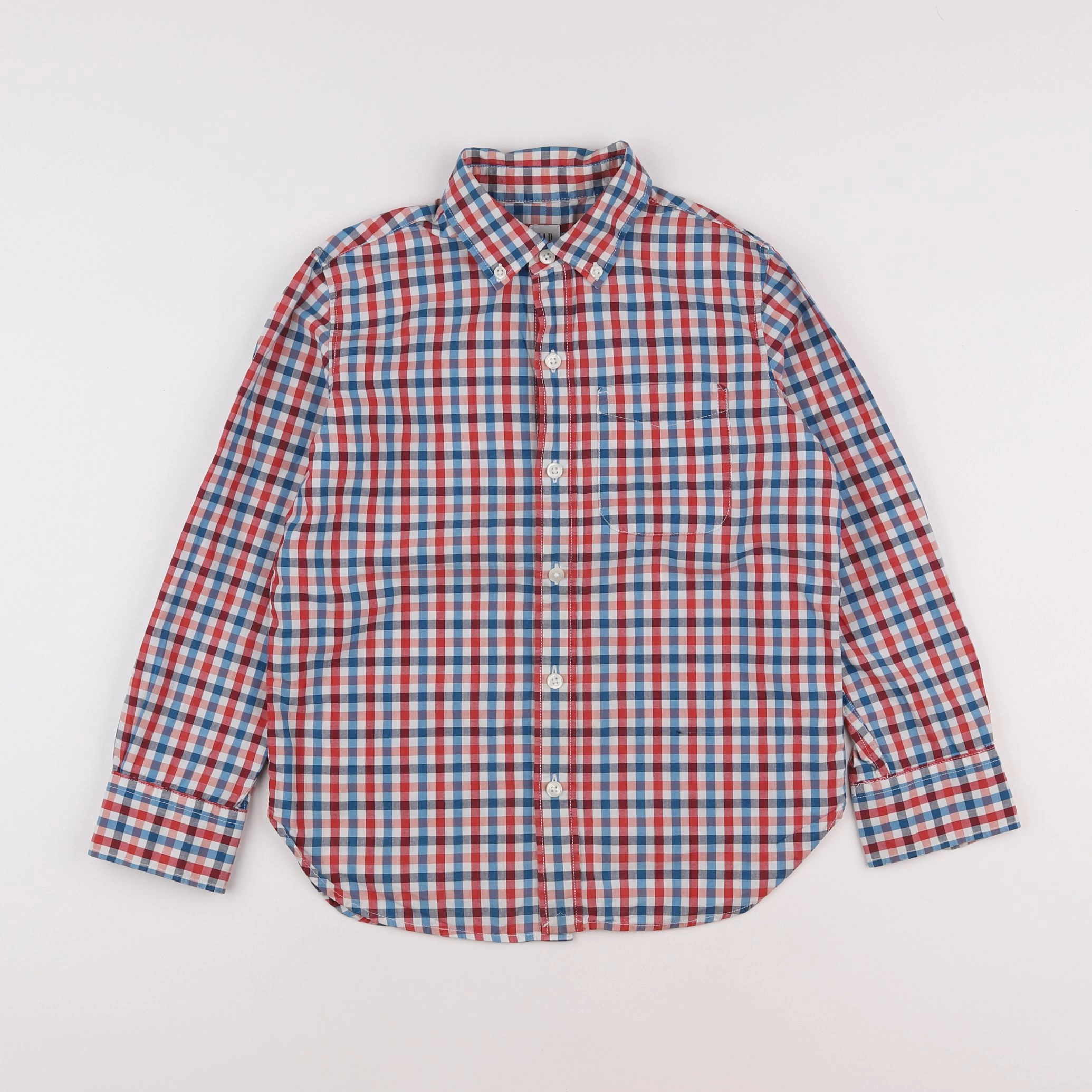 GAP - chemise bleu, rouge - 8 ans