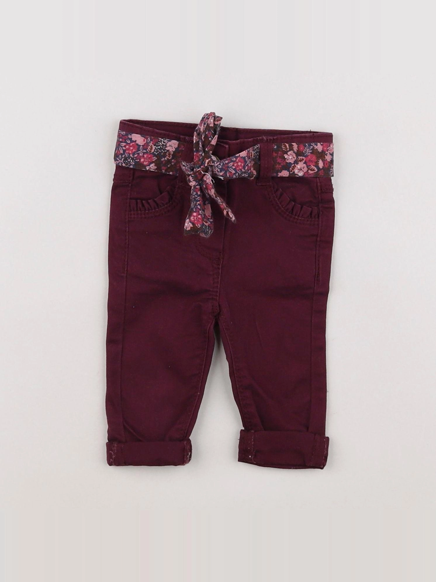 Tape à l'oeil - pantalon rouge - 3 mois