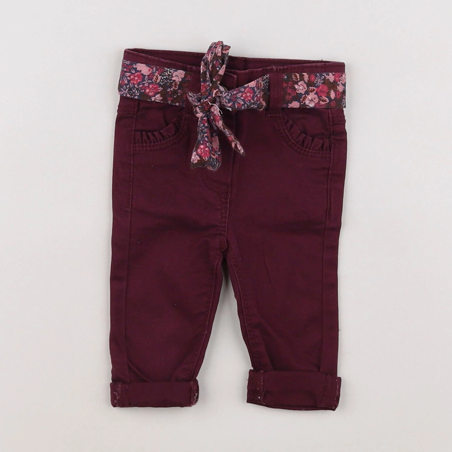 Tape à l'oeil - pantalon rouge - 3 mois