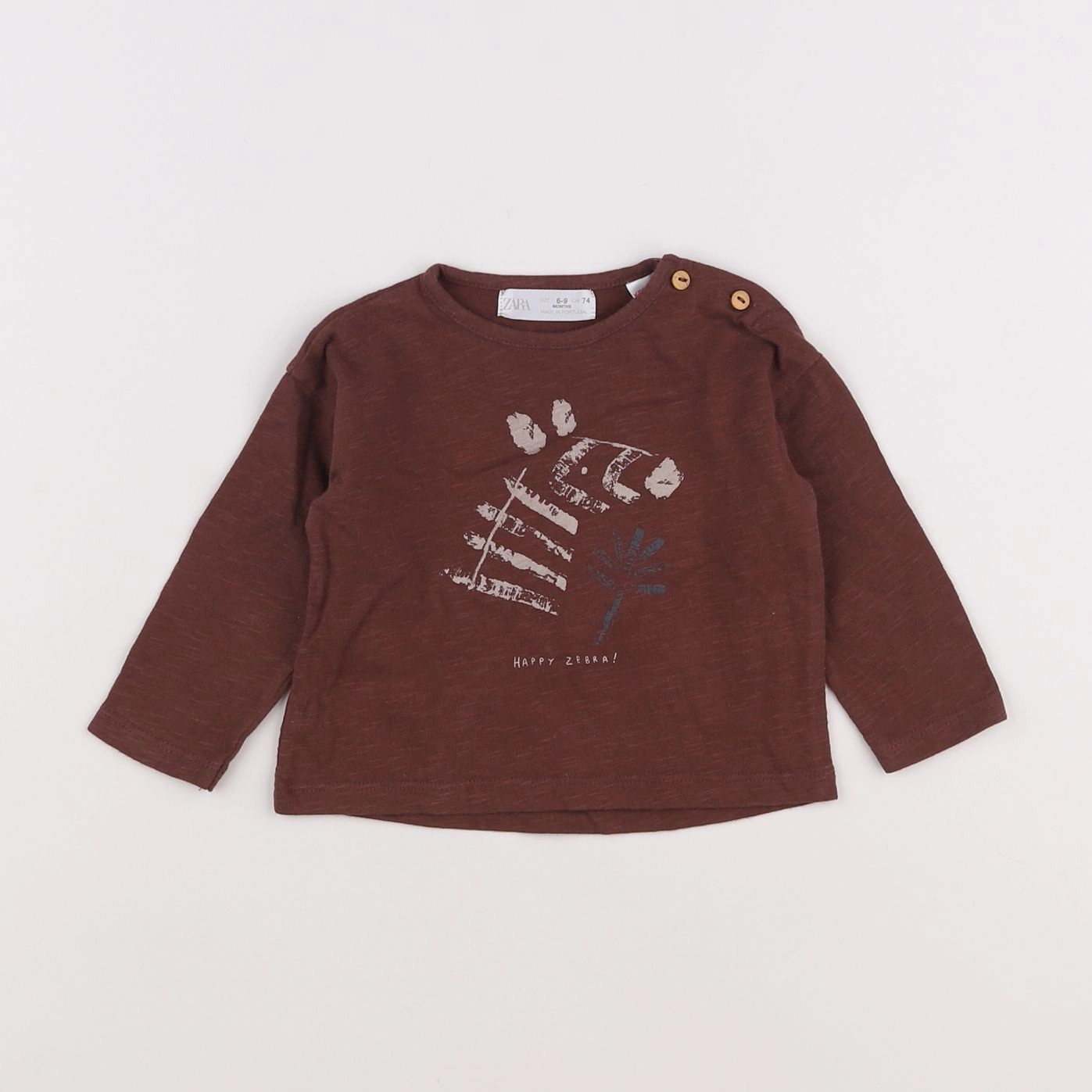 Zara - tee-shirt rouge - 6/9 mois