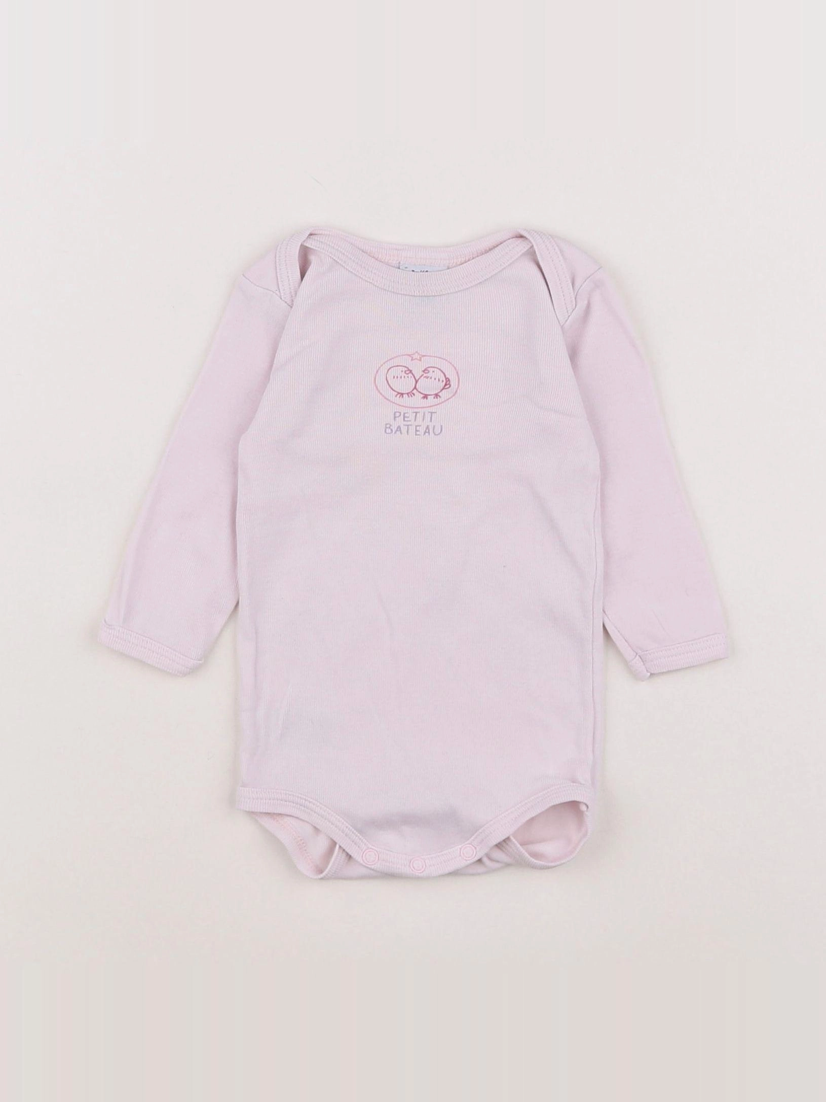 Petit Bateau - body rose - 3 mois