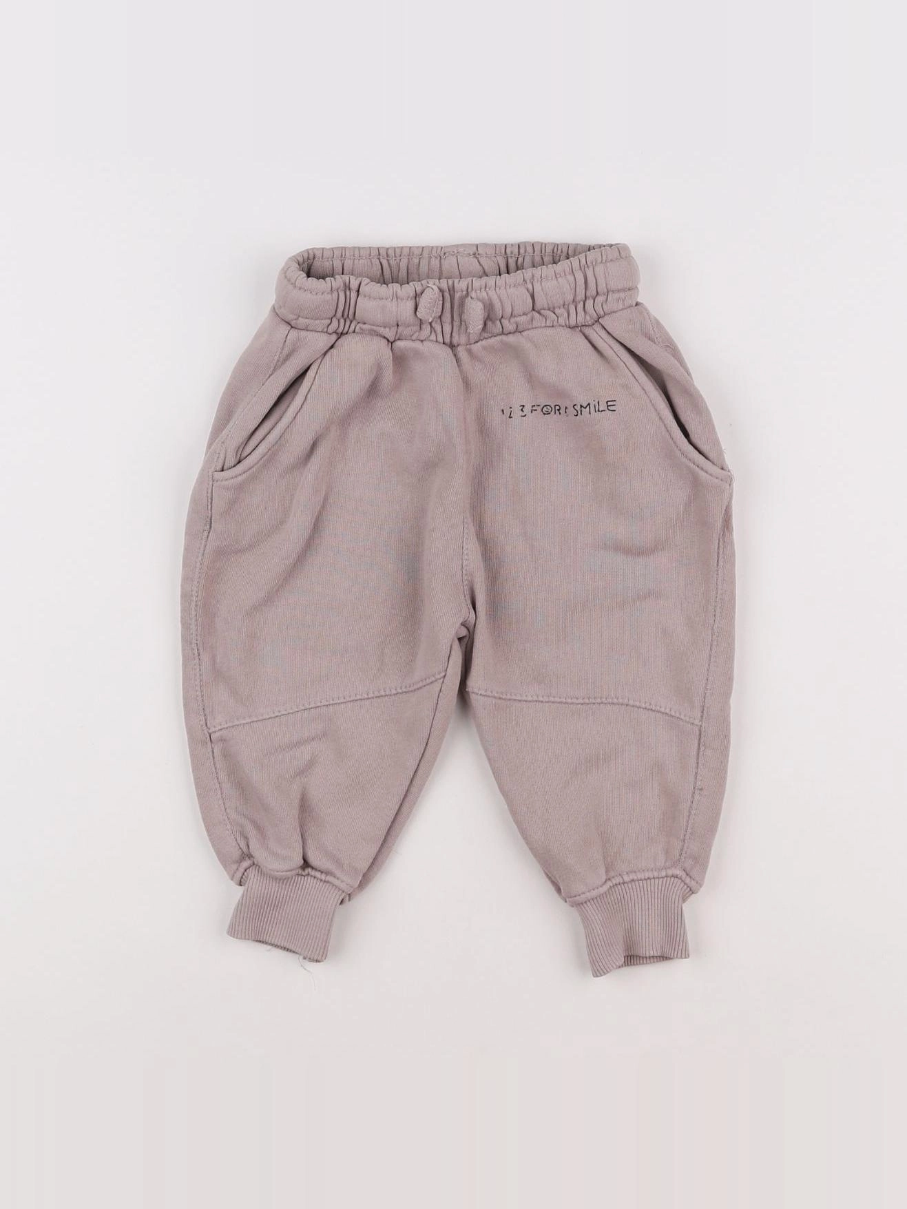 Zara - jogging taupe - 9/12 mois
