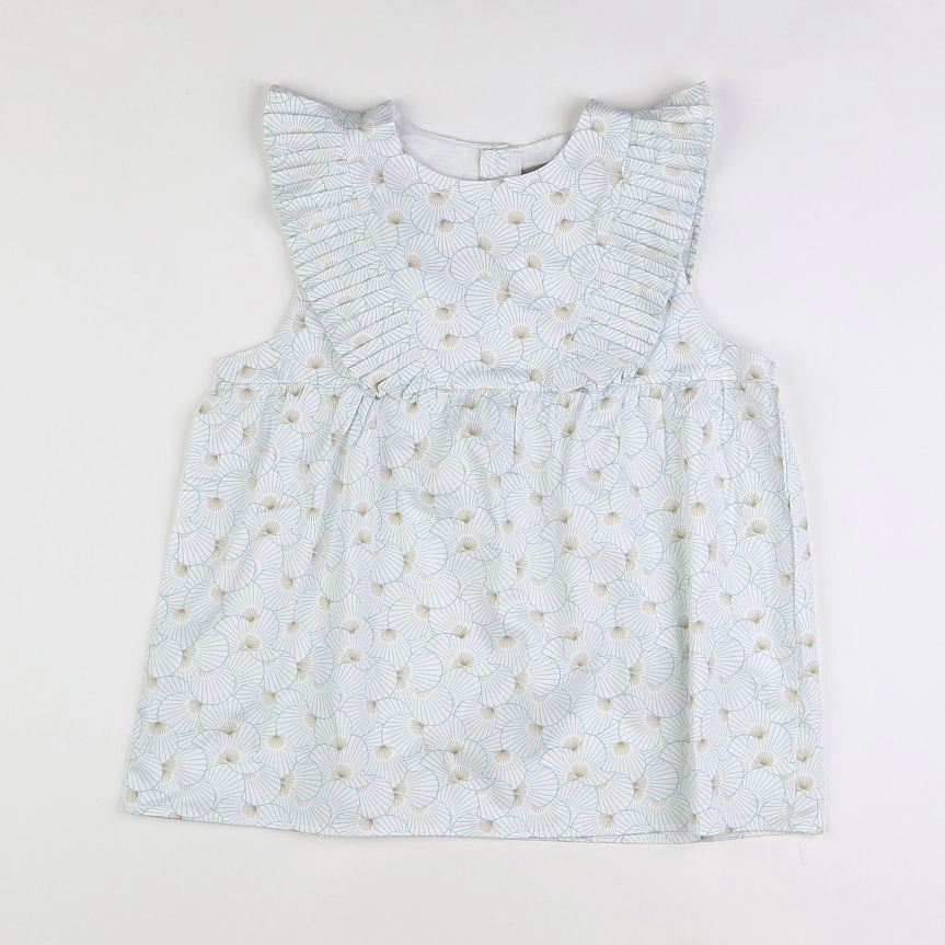 Vertbaudet - blouse blanc, bleu - 12 ans