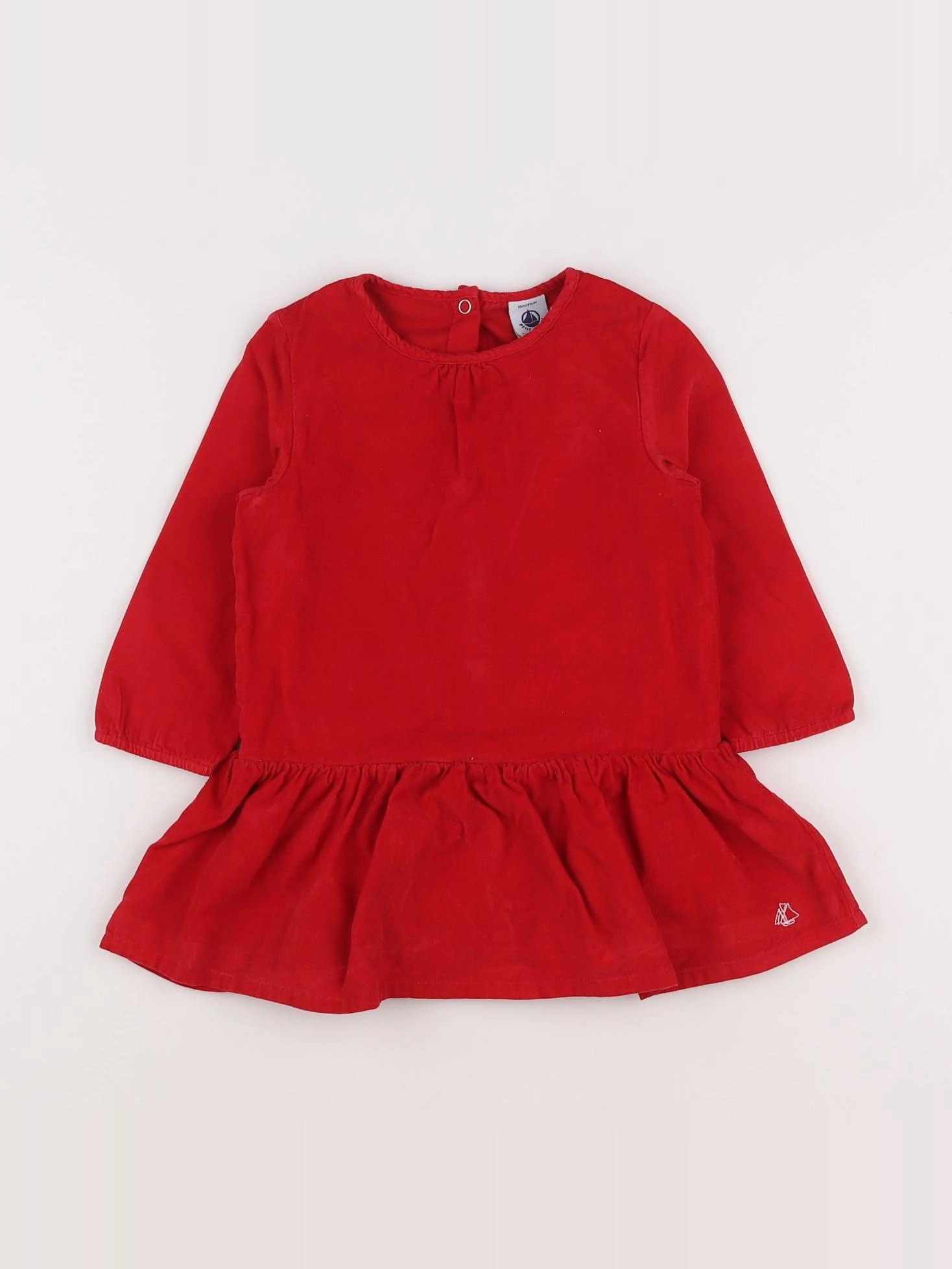 Petit Bateau - robe rouge - 18 mois