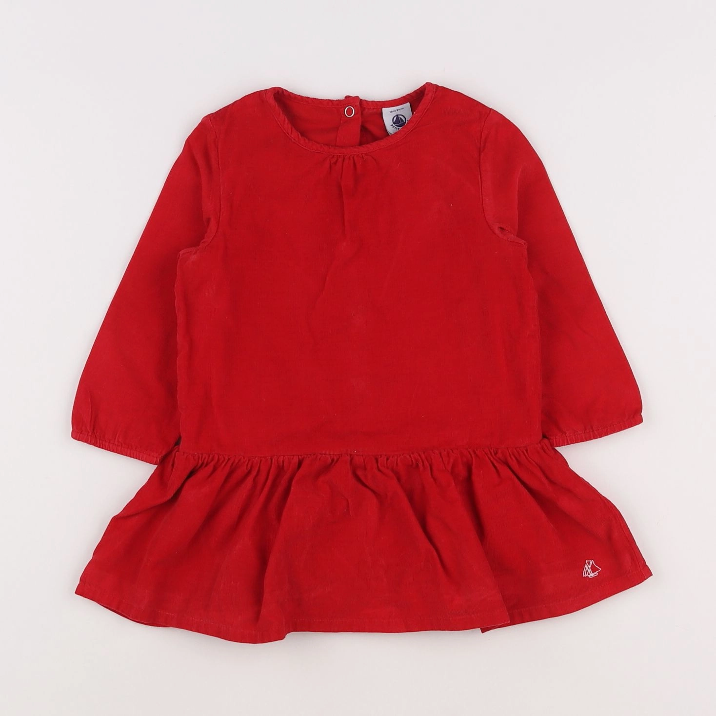 Petit Bateau - robe rouge - 18 mois