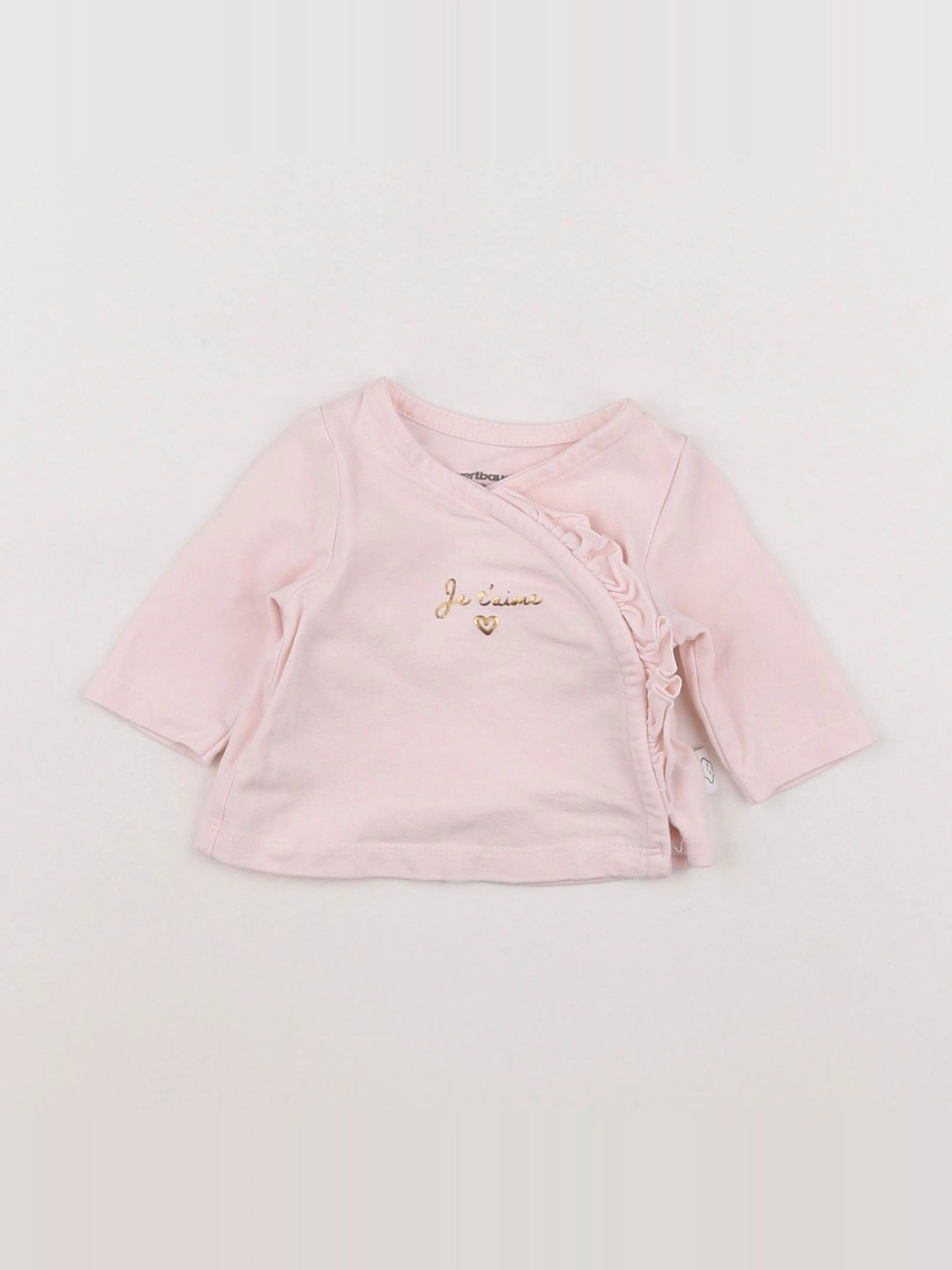 Vertbaudet - tee-shirt rose - 1 mois