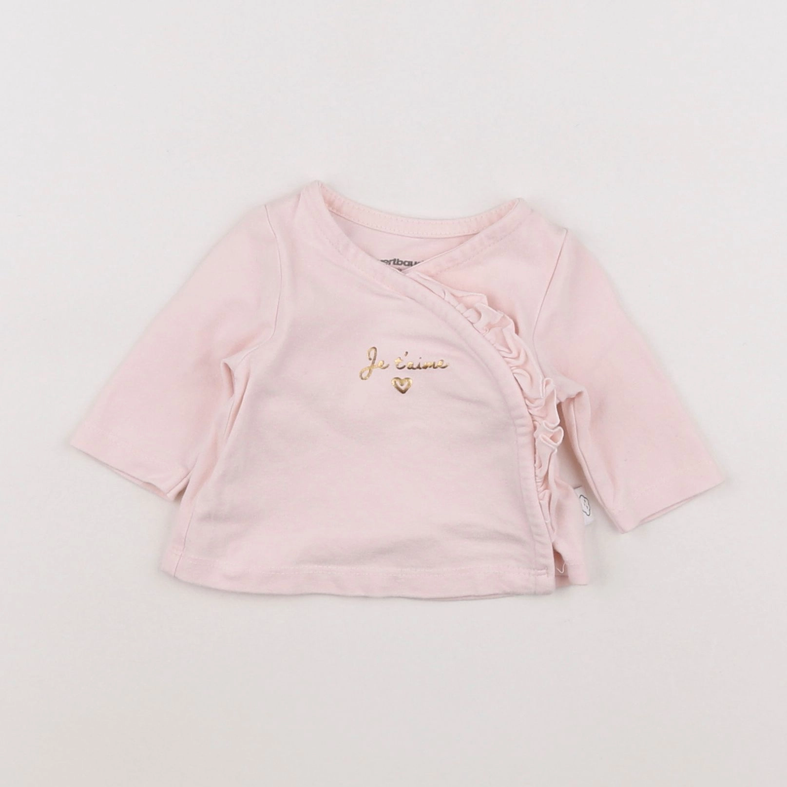 Vertbaudet - tee-shirt rose - 1 mois