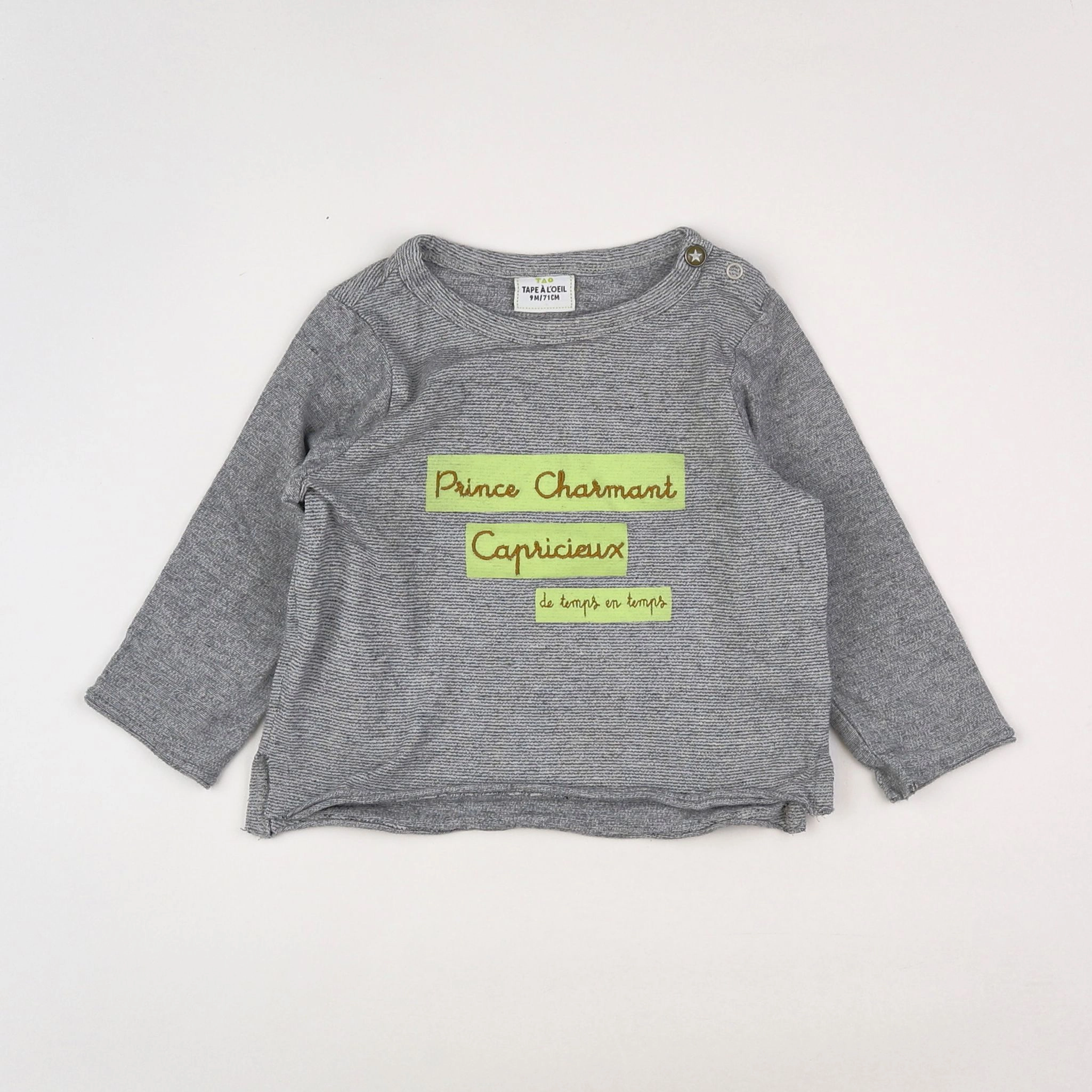 Tape à l'oeil - tee-shirt gris, jaune - 9 mois