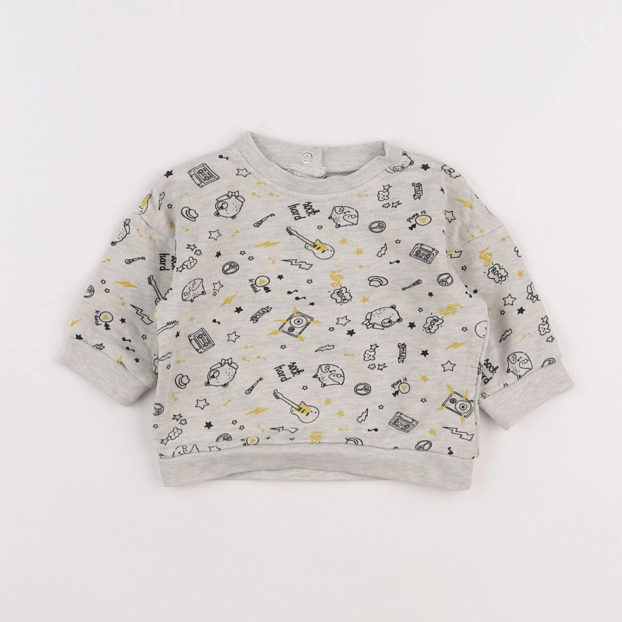Vertbaudet - sweat beige - 3 mois