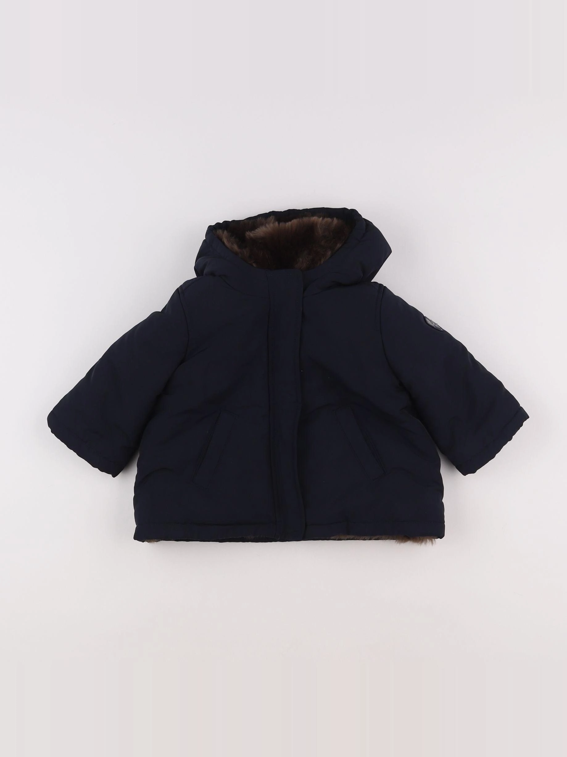 Bonpoint - parka bleu - 12 mois