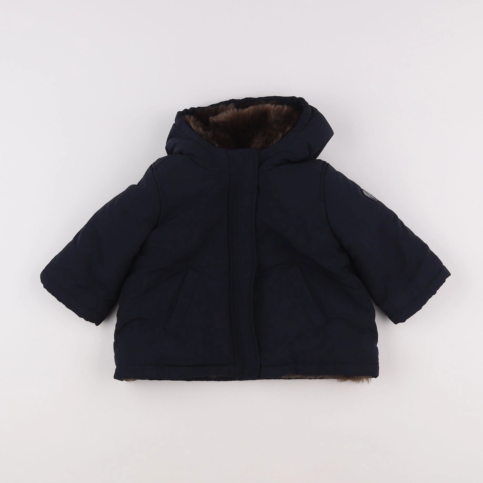 Bonpoint - parka bleu - 12 mois