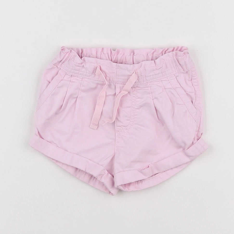 H&M - short rose - 6/9 mois