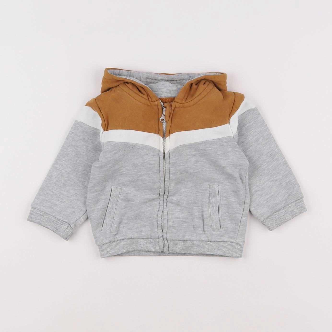 Vertbaudet - sweat gris - 6 mois