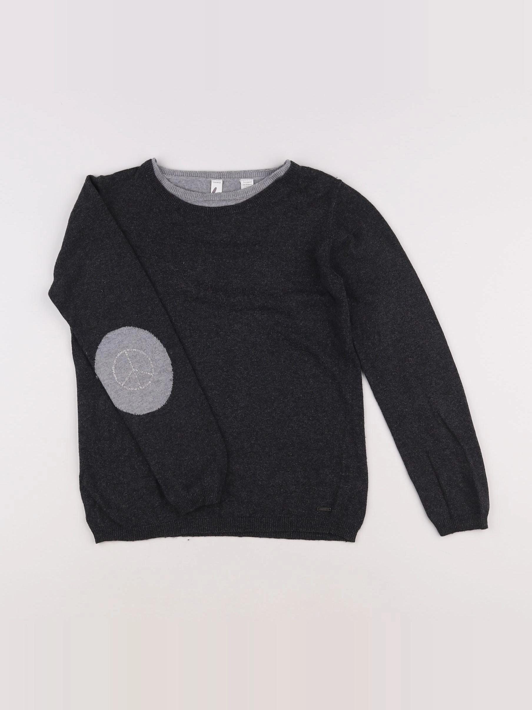 Okaidi - pull gris - 10 ans