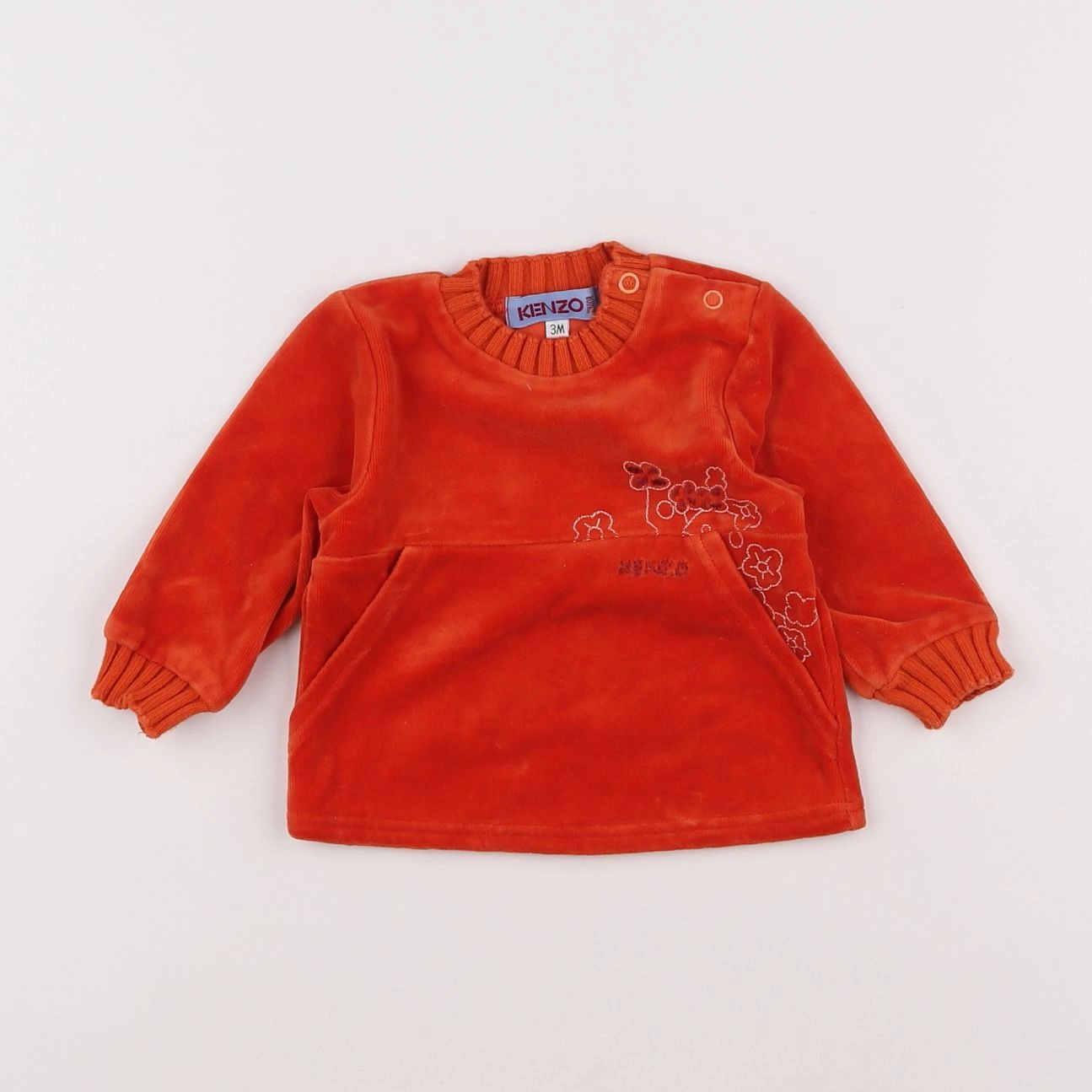 Kenzo - pull orange - 3 mois