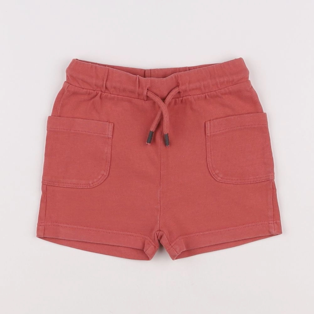 Vertbaudet - short rouge - 9/12 mois