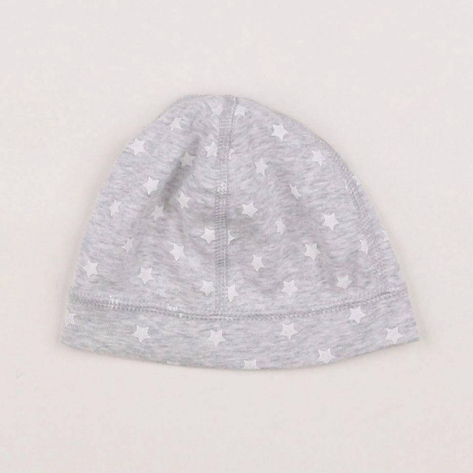 Petit Bateau - bonnet de naissance gris - 9 mois