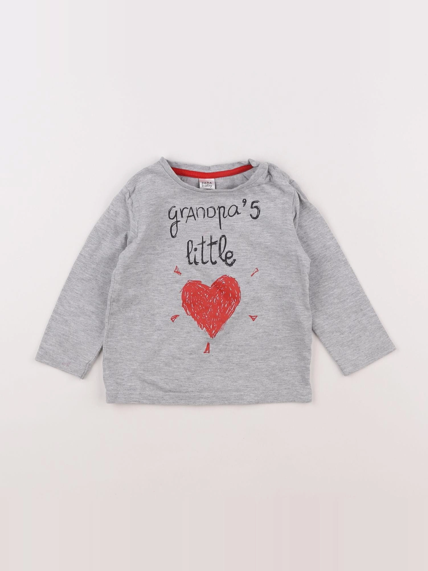 Zara - tee-shirt gris - 12/18 mois