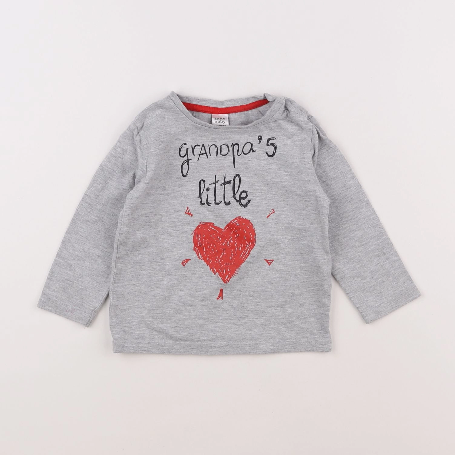 Zara - tee-shirt gris - 12/18 mois