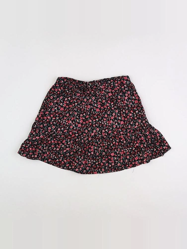 Vertbaudet - jupe noir, rose - 7 ans