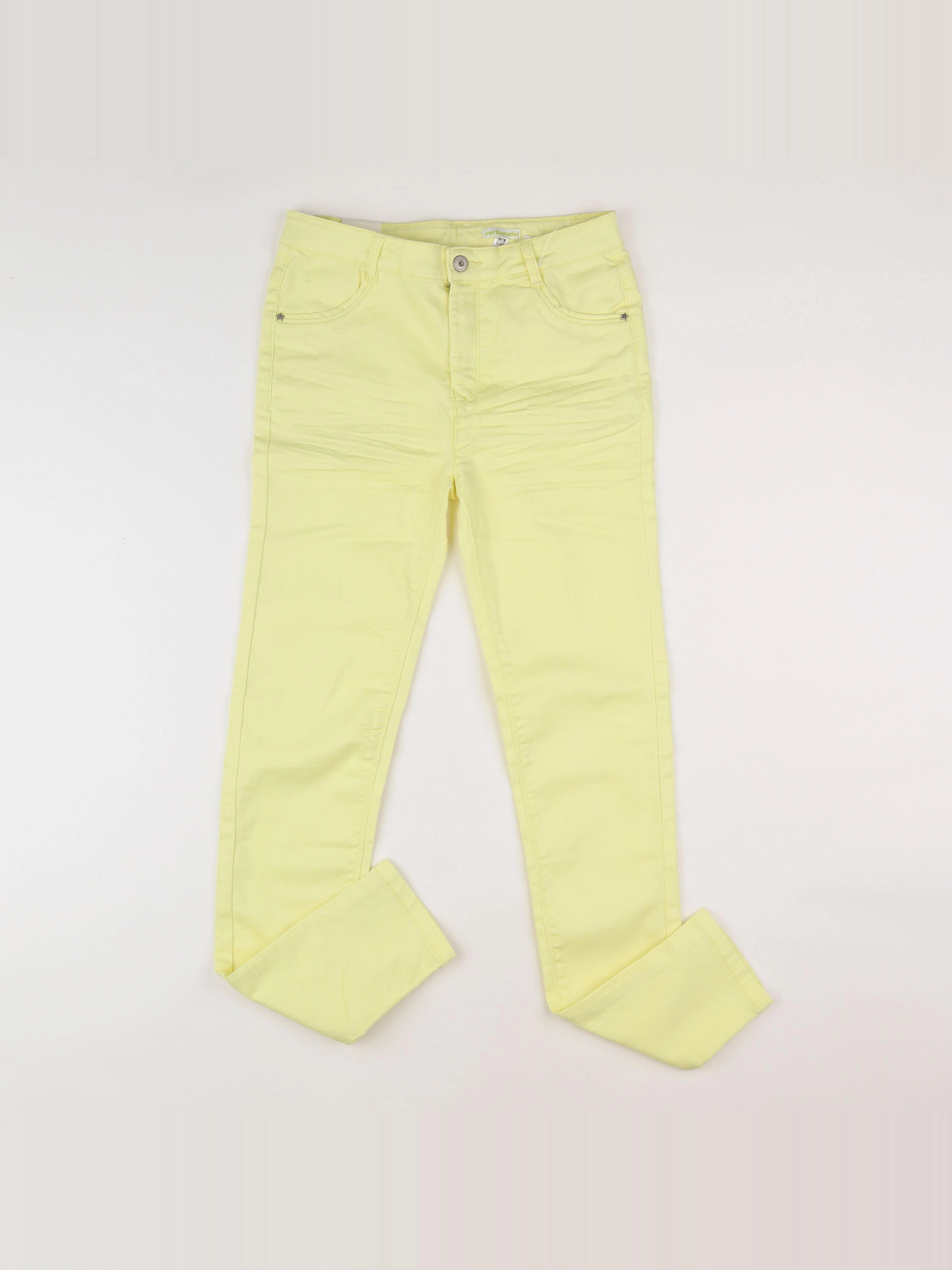 Vertbaudet - jean jaune fluo - 14 ans