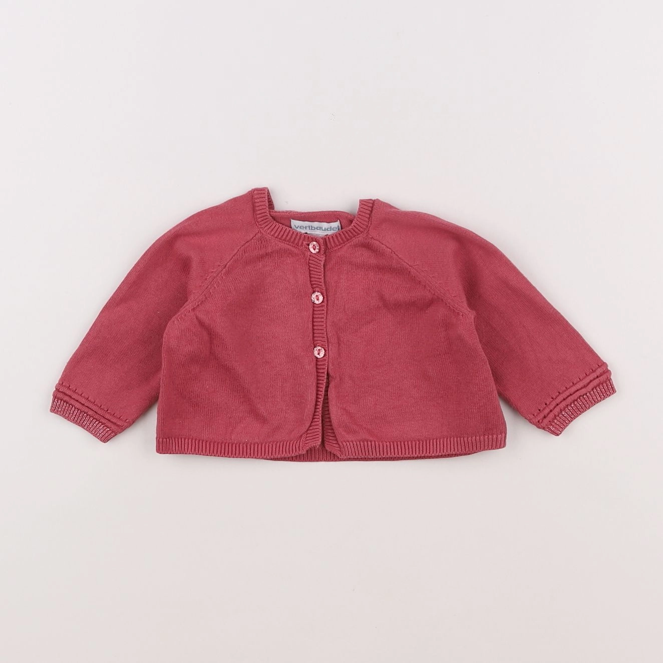 Vertbaudet - gilet rose - 3 mois