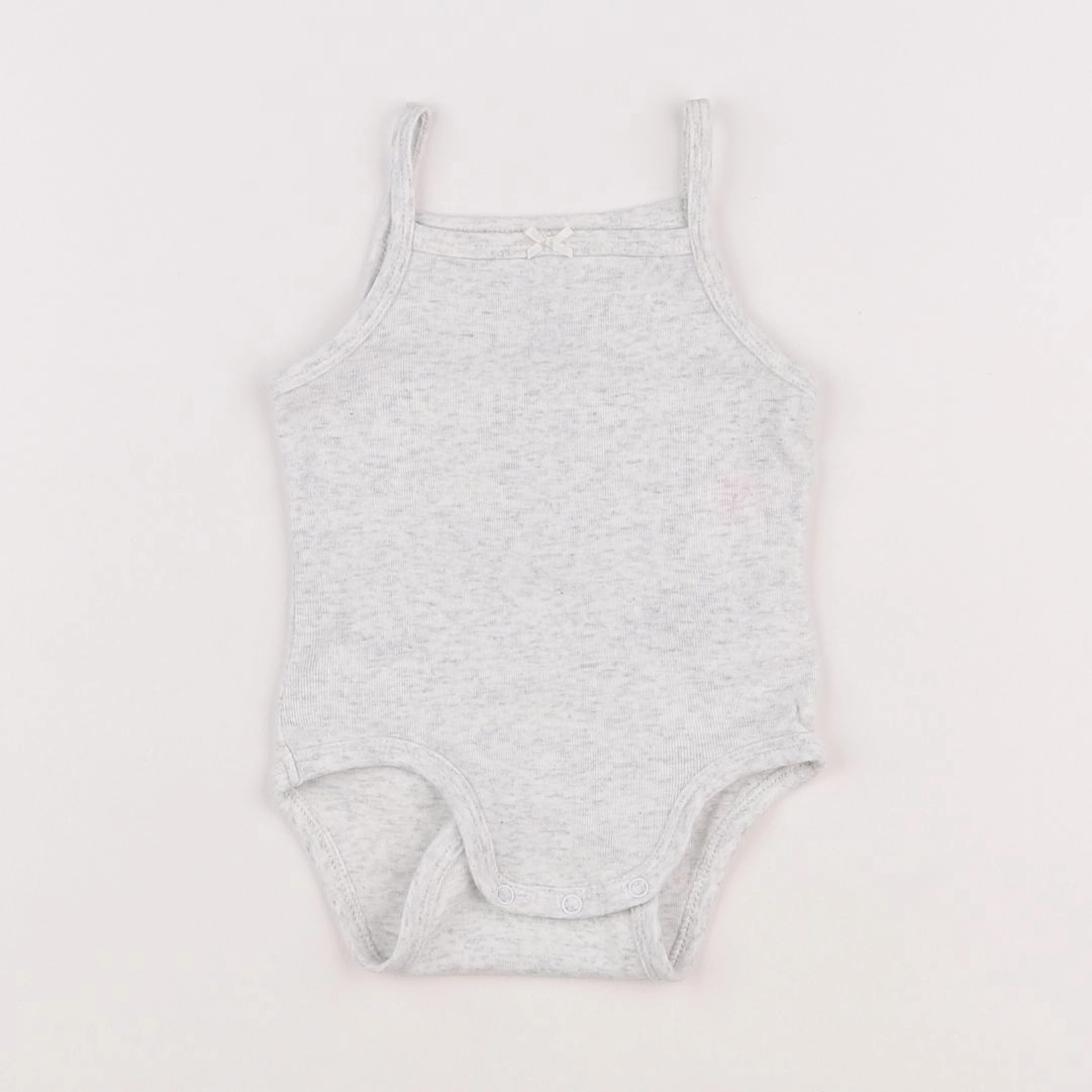 H&M - body gris - 1/3 mois