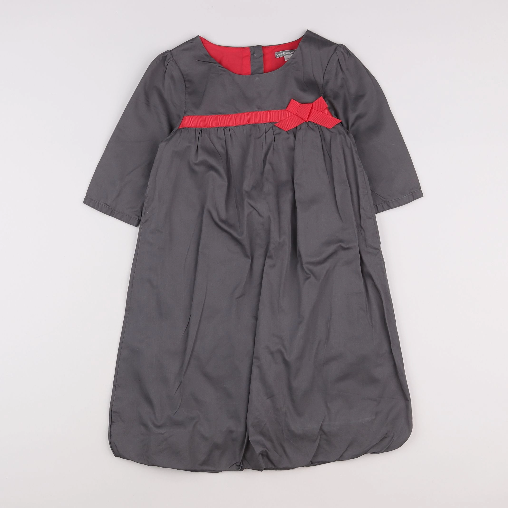 Vertbaudet - robe gris - 8 ans