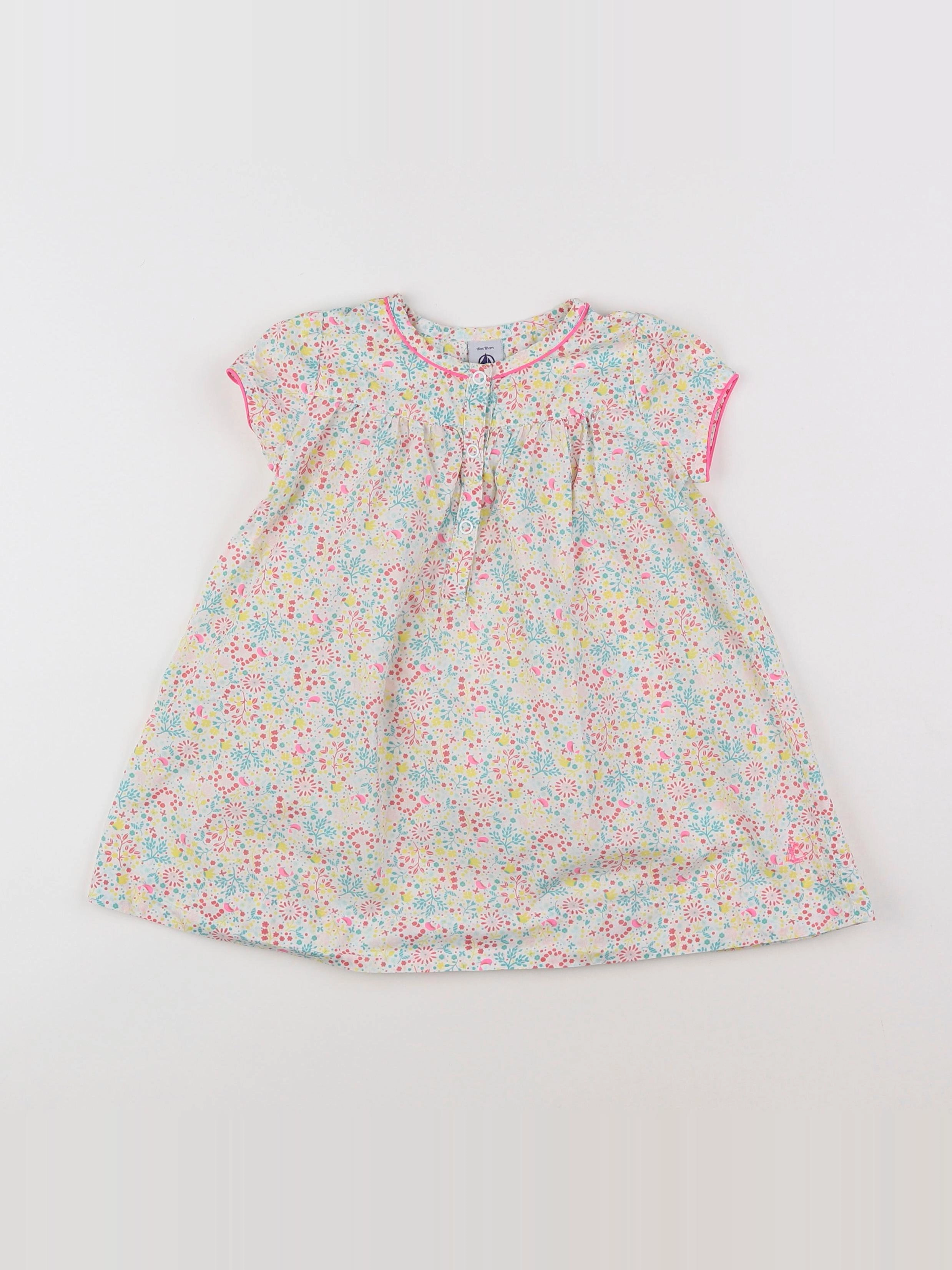 Petit Bateau - robe multicolore - 18 mois