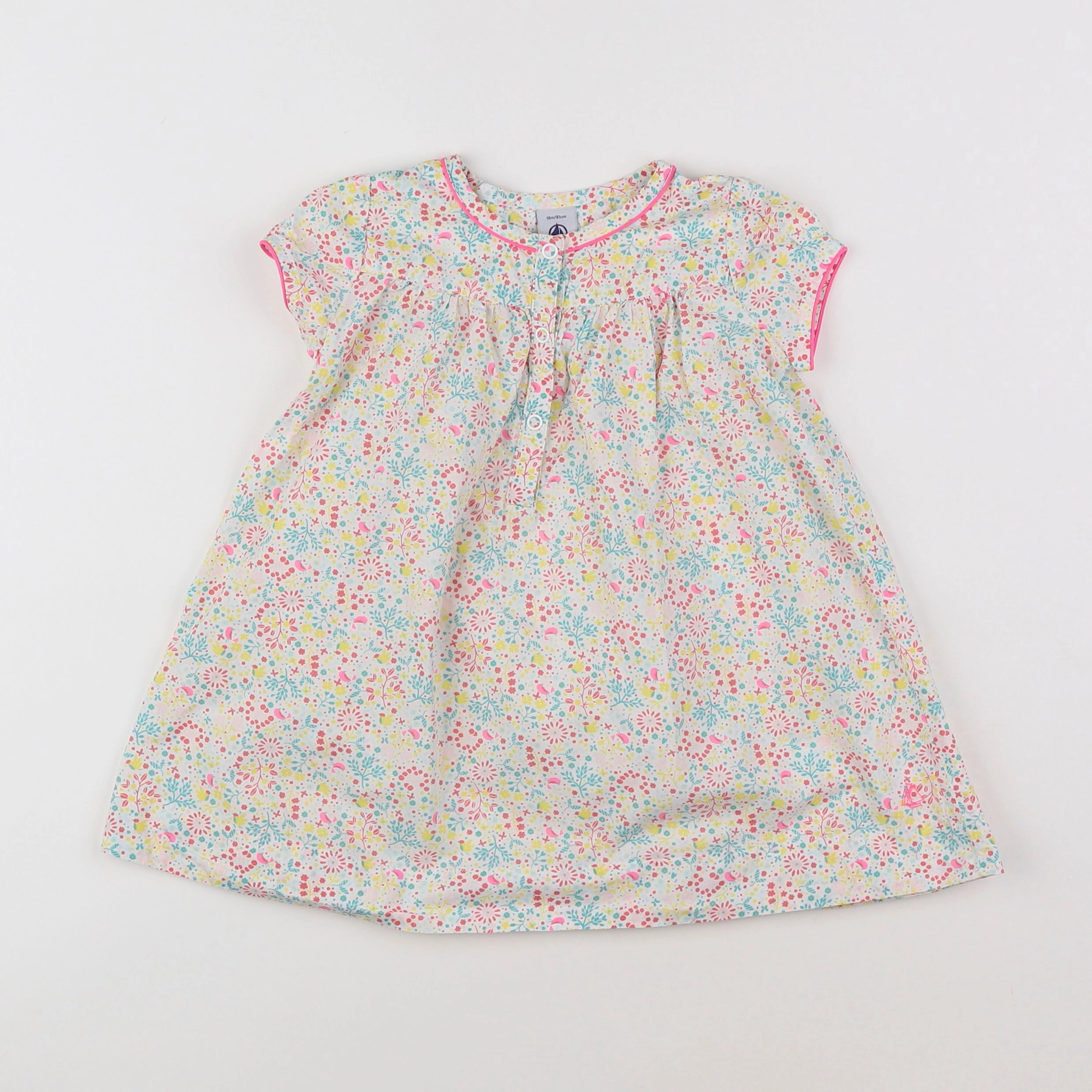 Petit Bateau - robe multicolore - 18 mois