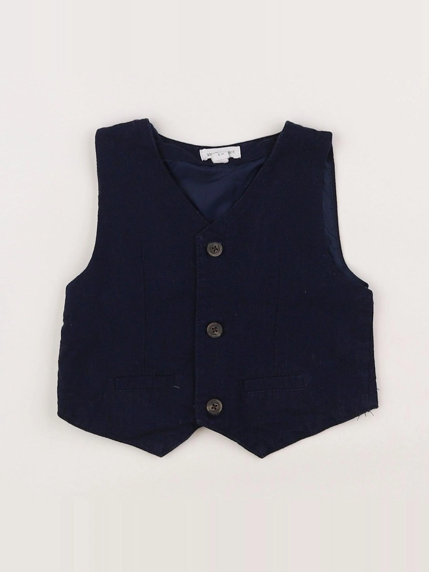 Vertbaudet - gilet bleu - 6 mois