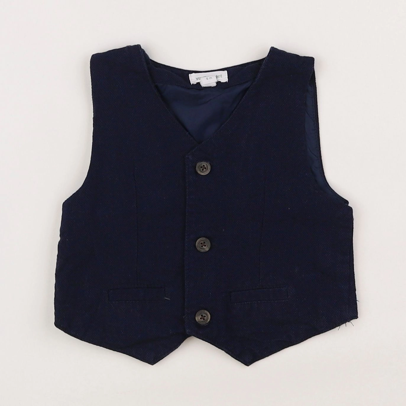 Vertbaudet - gilet bleu - 6 mois