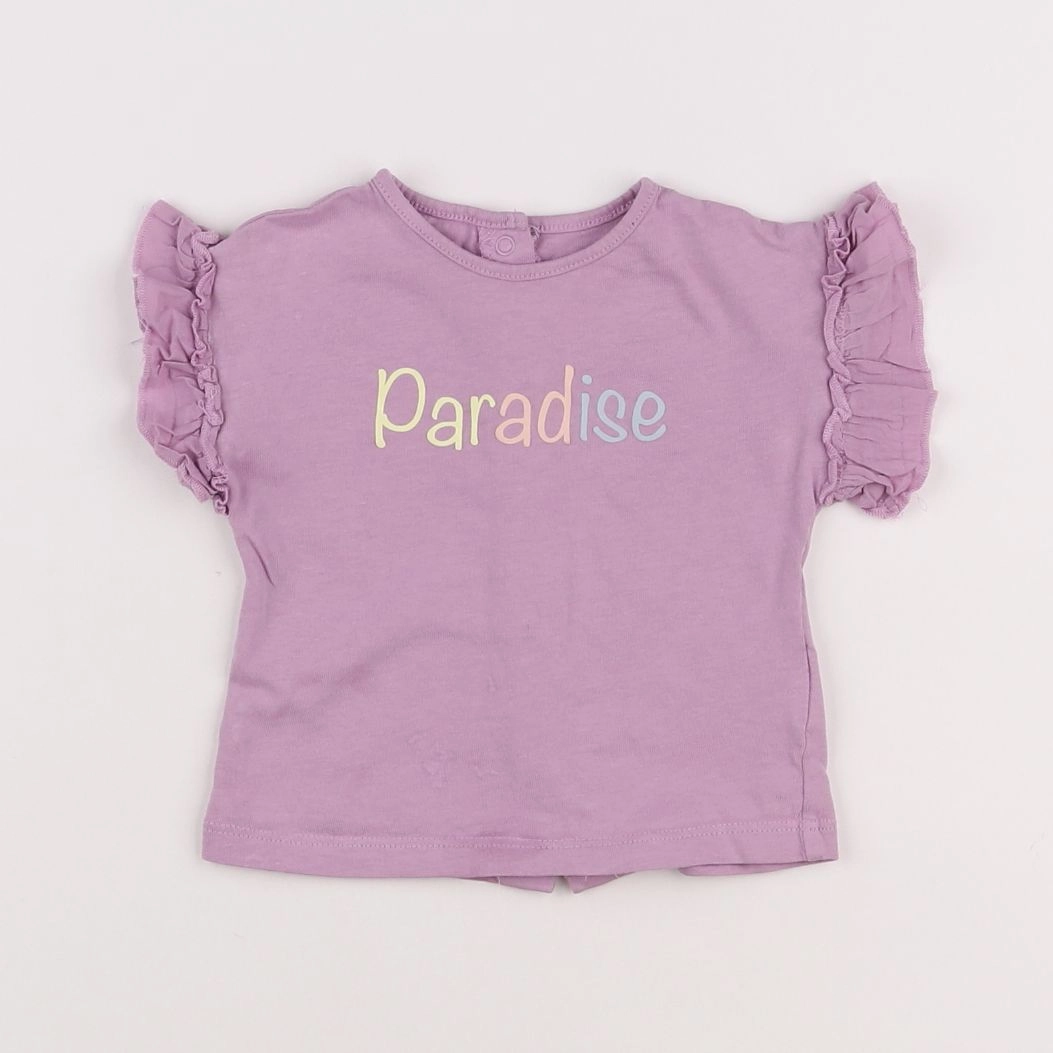 Vertbaudet - tee-shirt violet - 3 mois