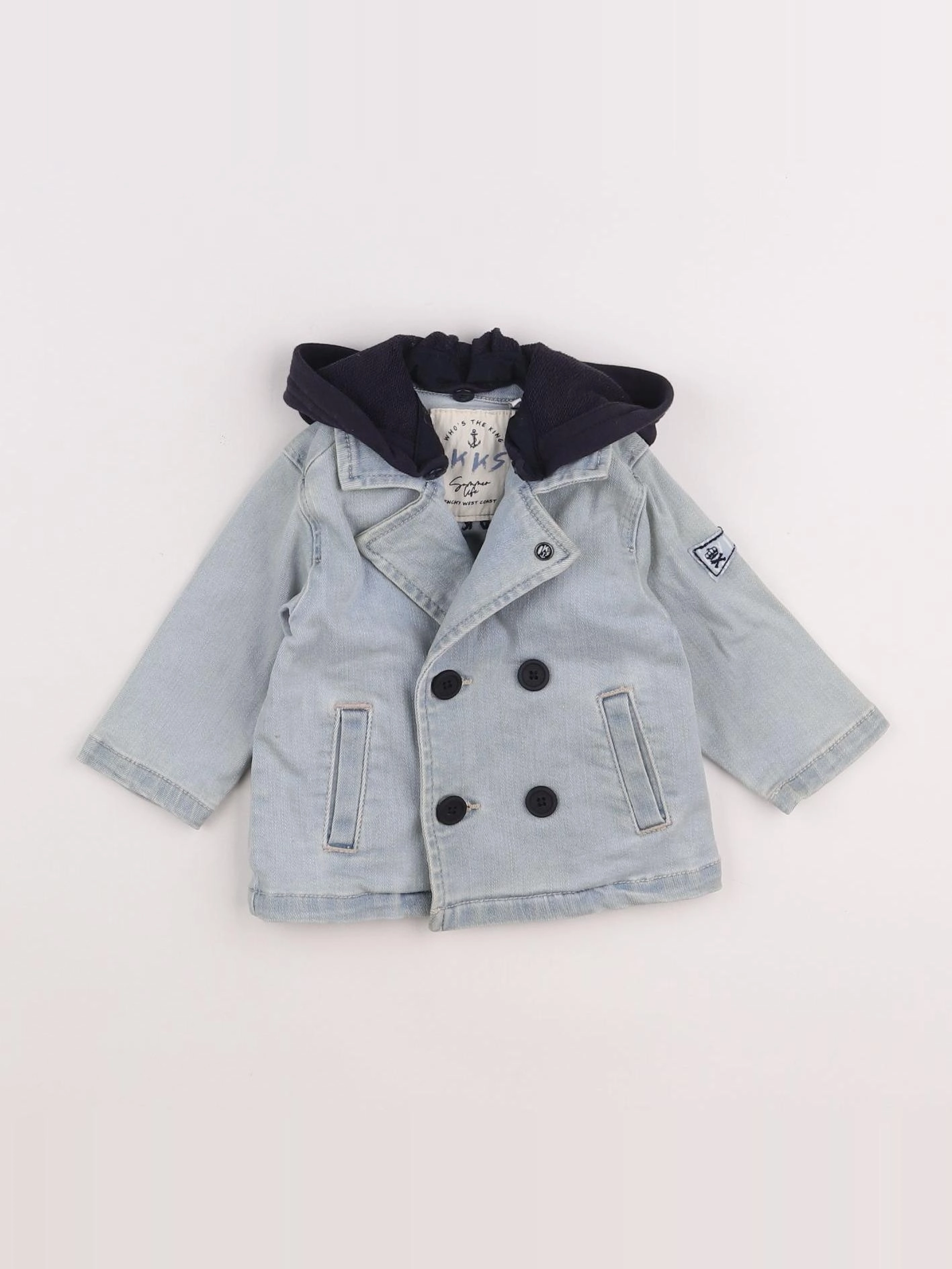 IKKS - veste bleu - 6 mois