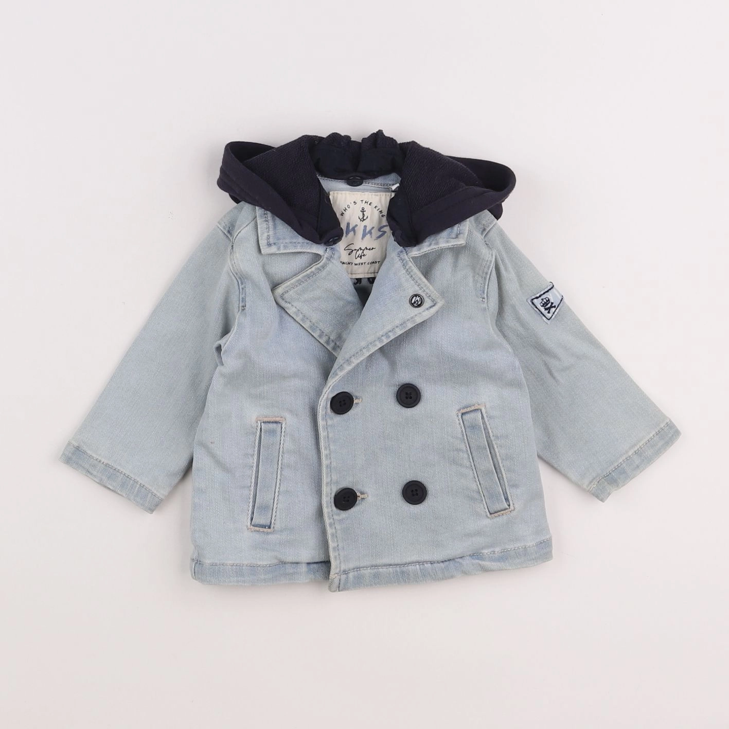 IKKS - veste bleu - 6 mois
