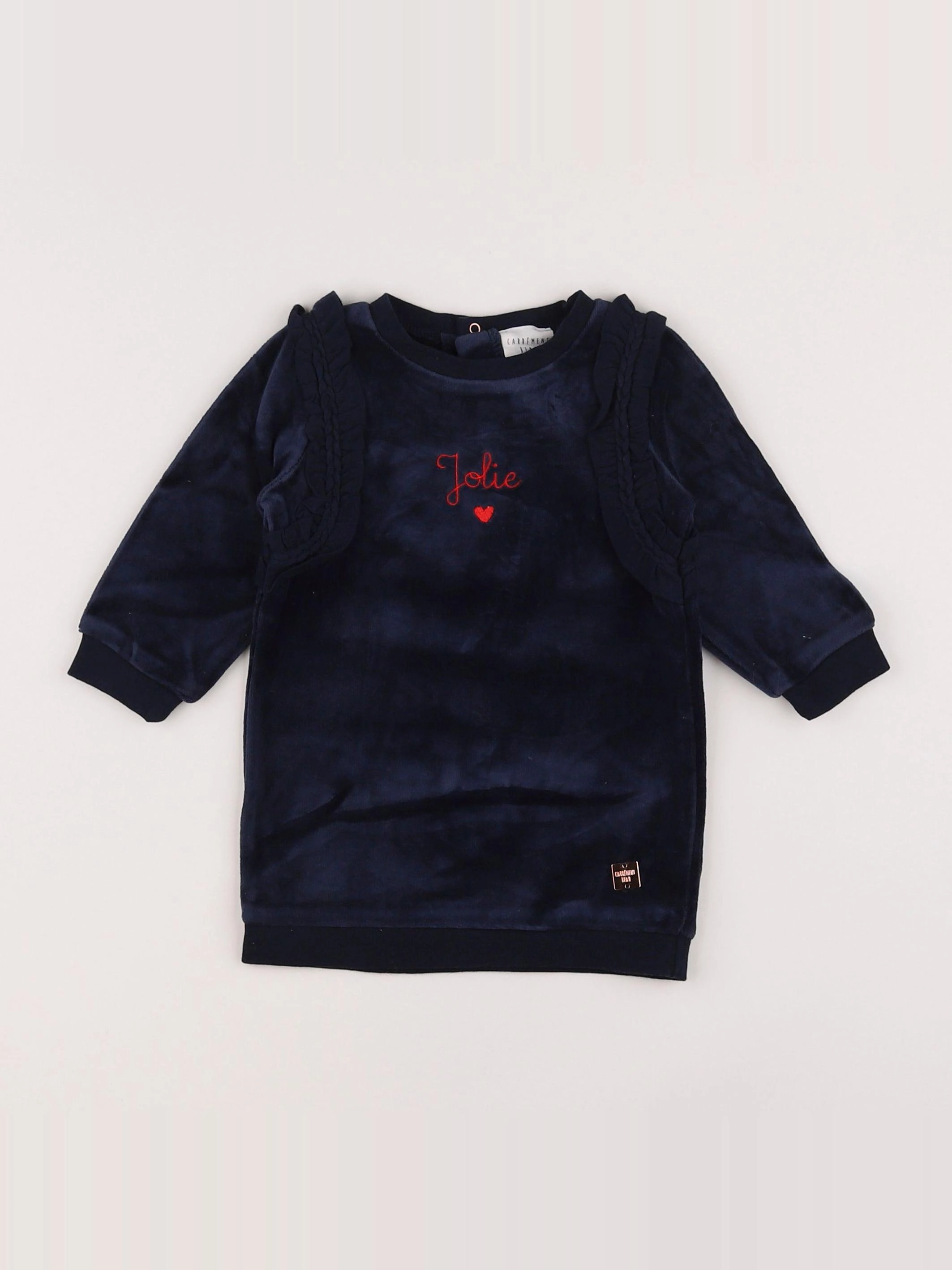 Carrément Beau - robe bleu - 9 mois
