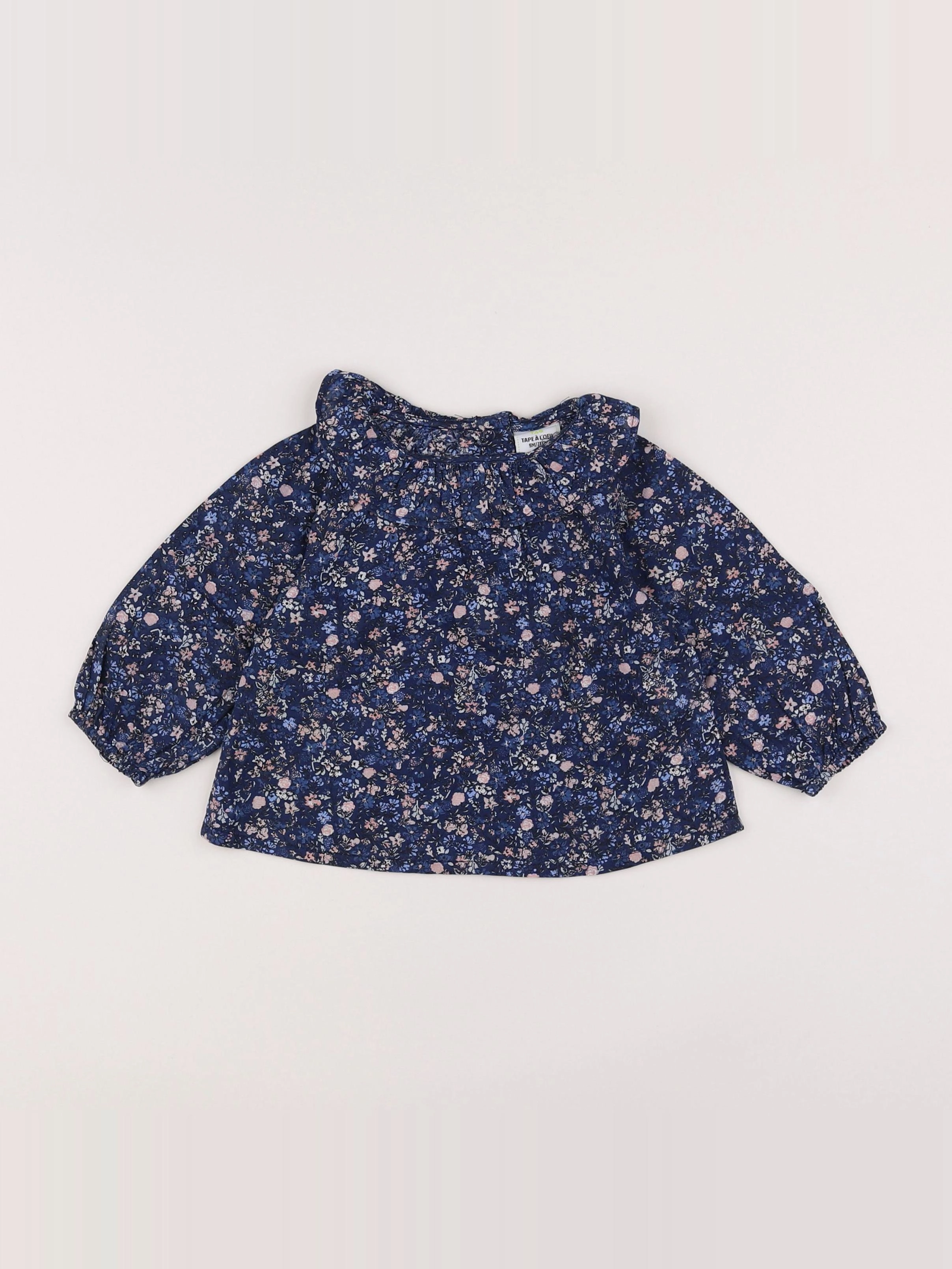 Tape à l'oeil - blouse bleu - 6/9 mois
