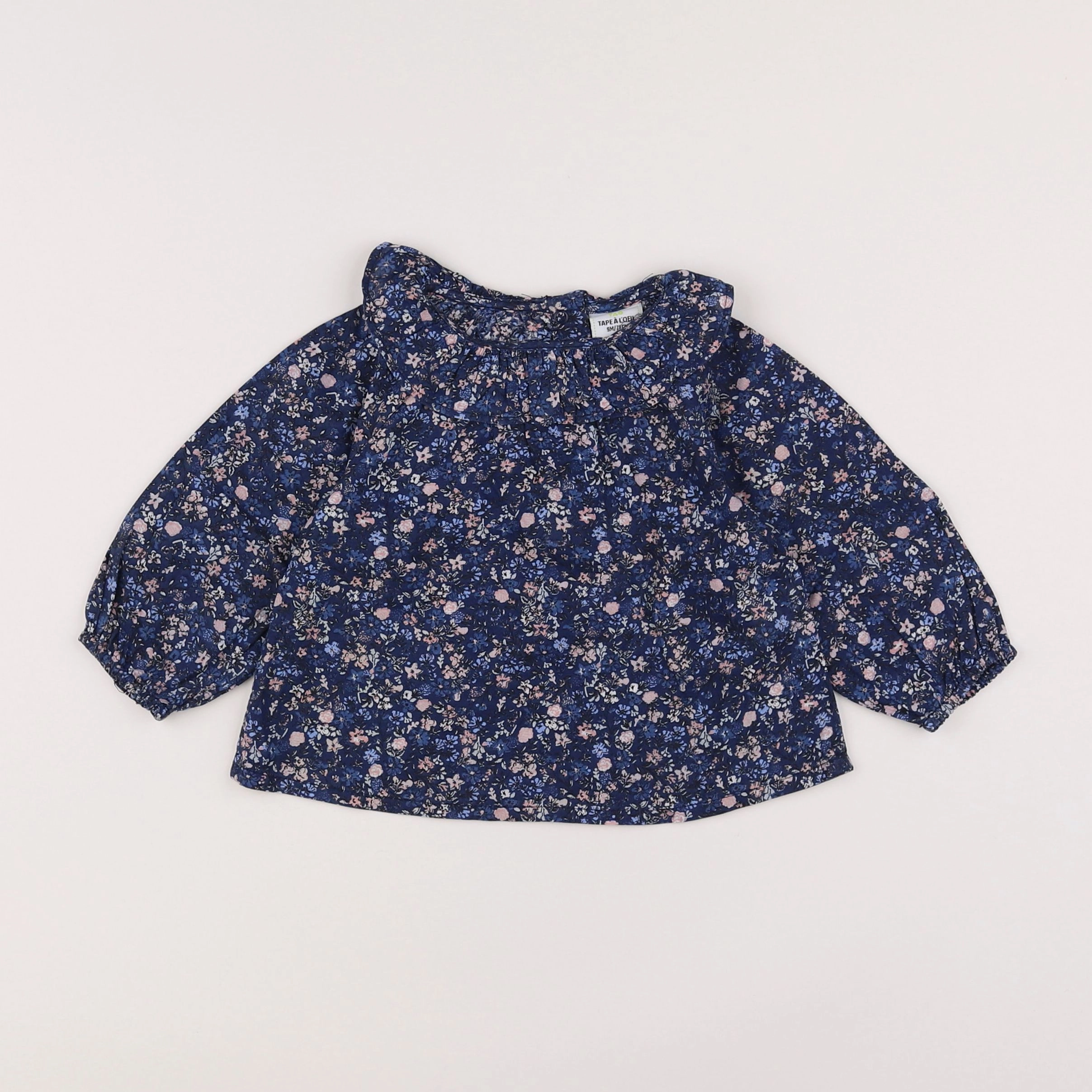 Tape à l'oeil - blouse bleu - 6/9 mois