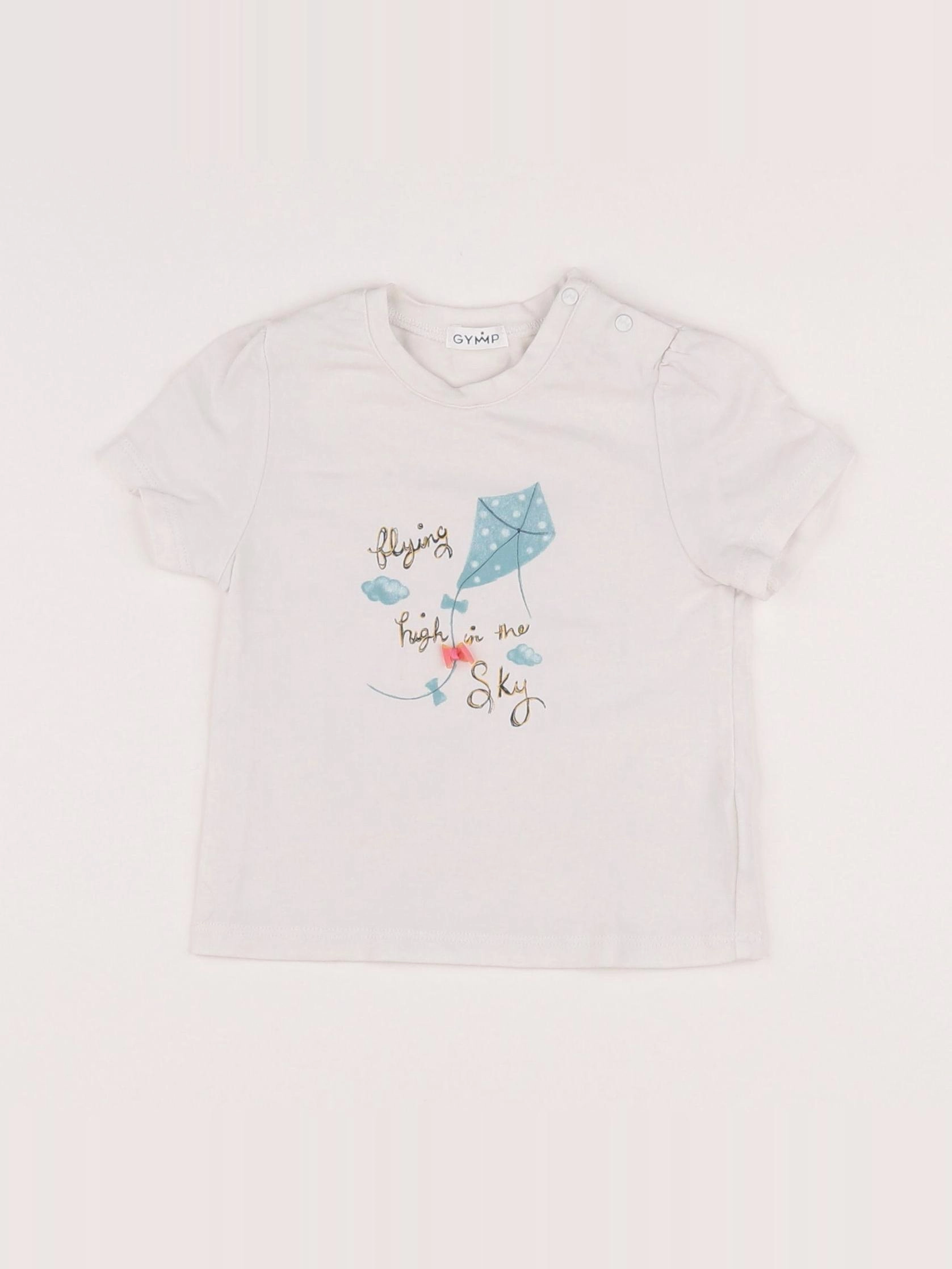Gymp - tee-shirt blanc, multicolore - 9 mois