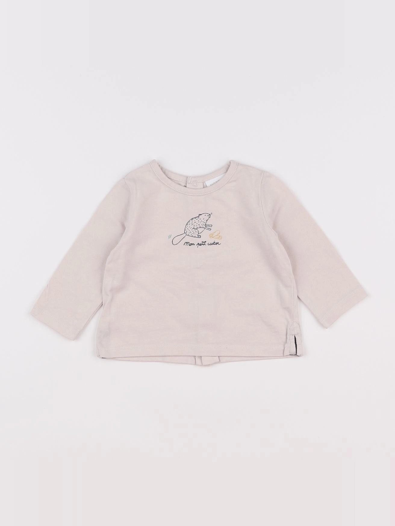 Natalys - tee-shirt beige - 3 mois