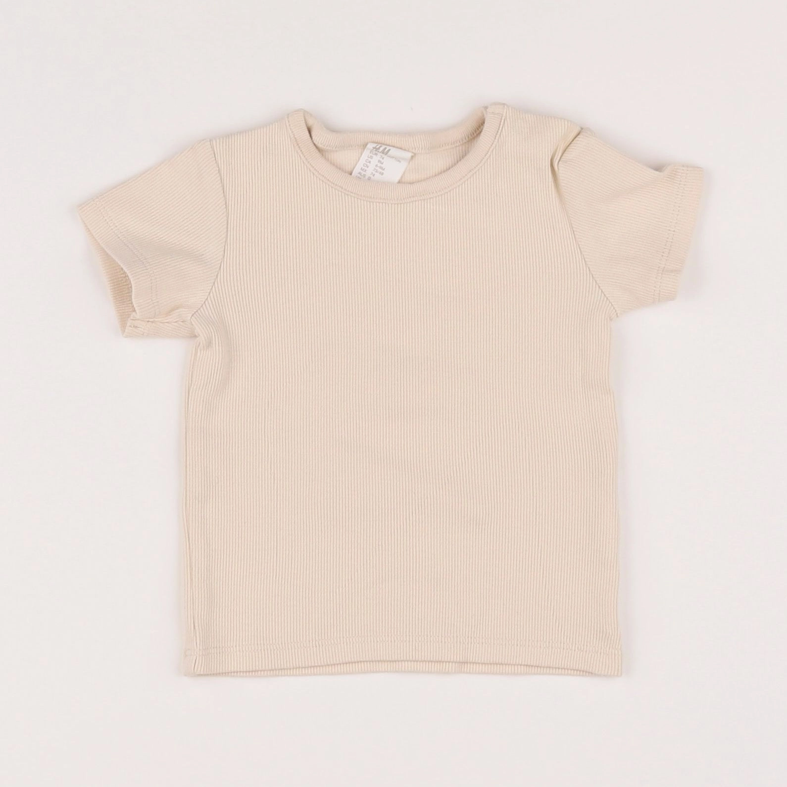 H&M - tee-shirt beige - 6/9 mois