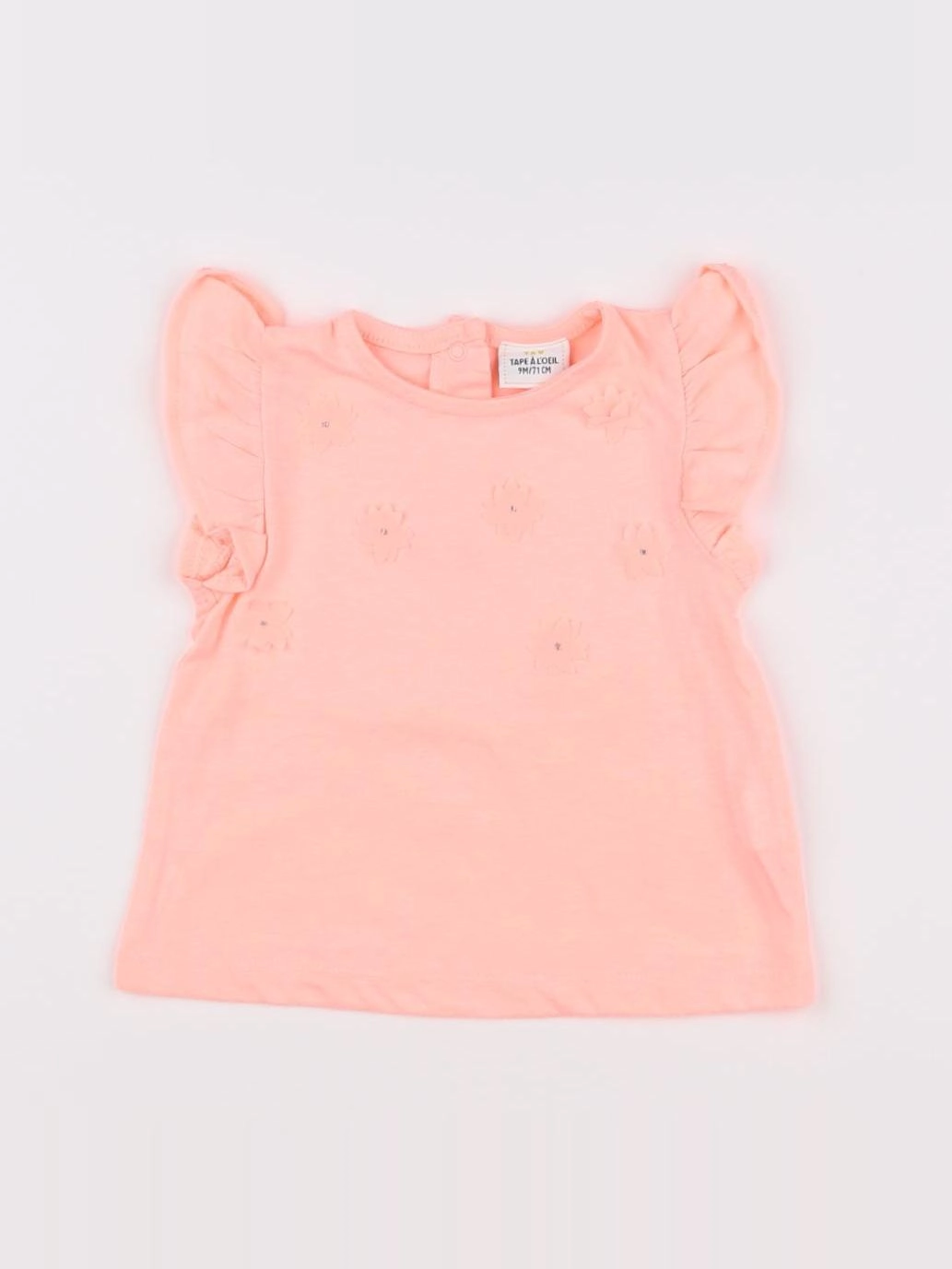 Tape à l'oeil - tee-shirt rose fluo - 9 mois