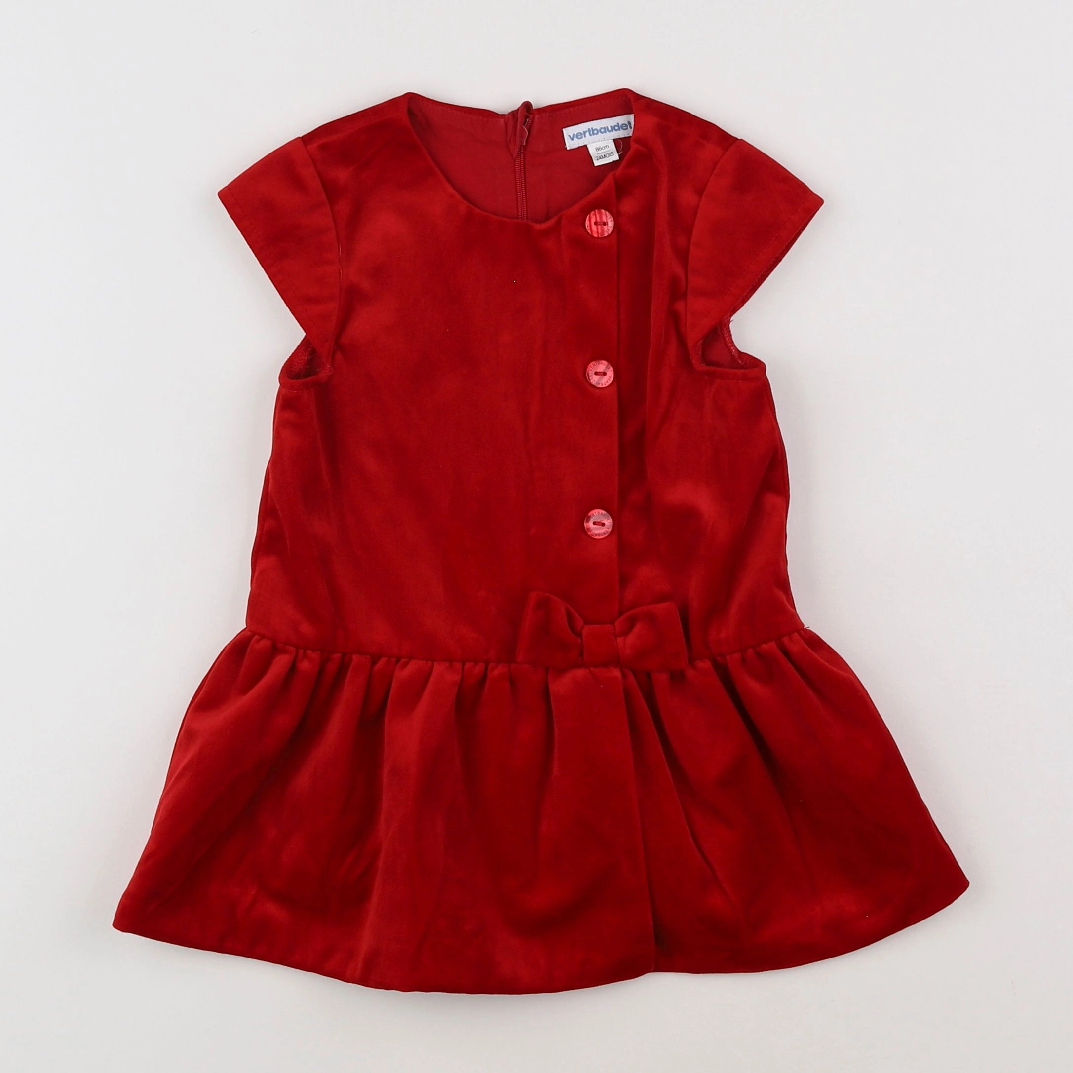 Vertbaudet - robe rouge - 2 ans