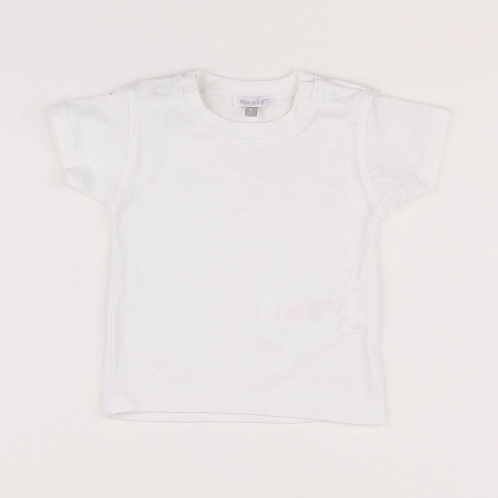 Absorba - tee-shirt blanc - 6 mois