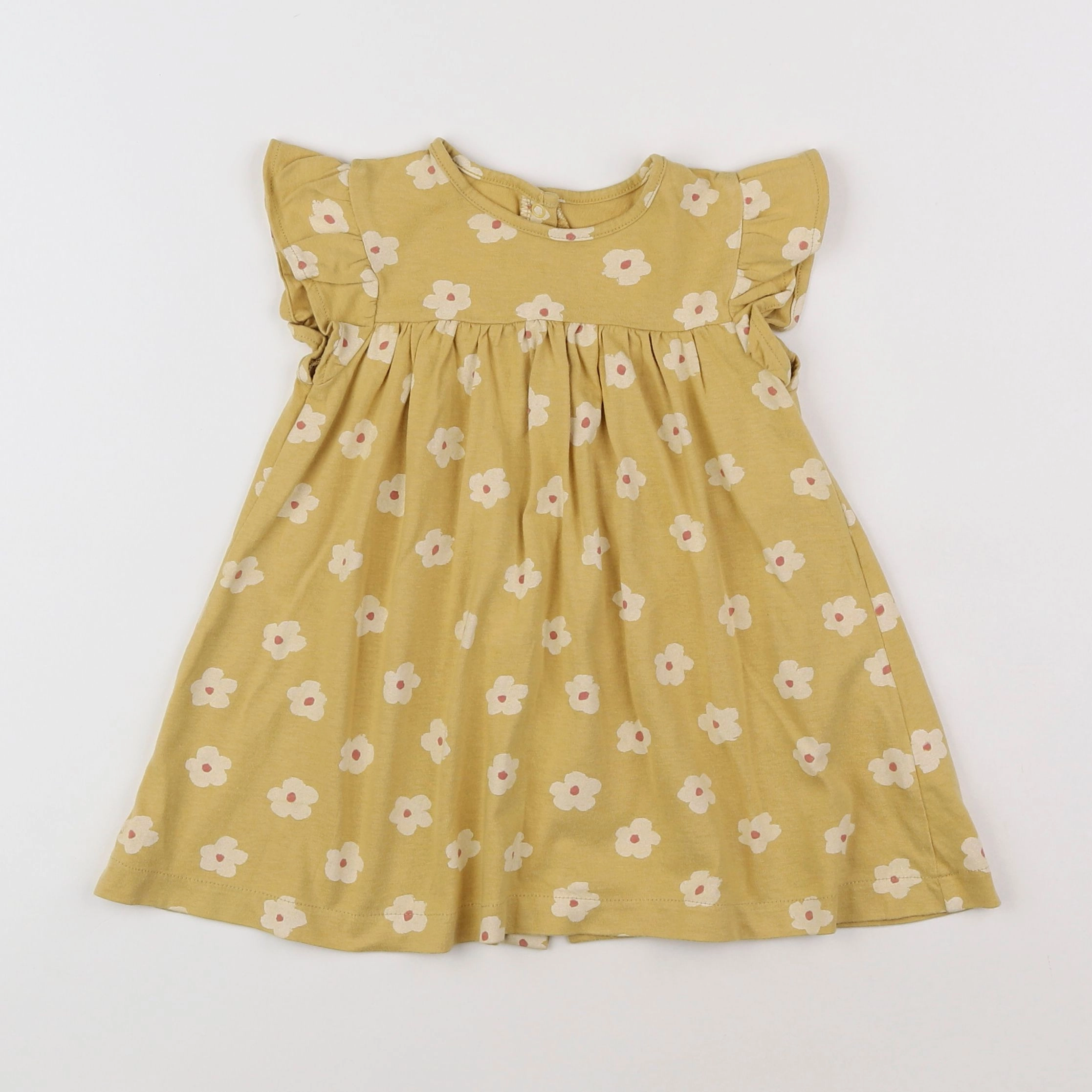 Vertbaudet - robe jaune, multicolore - 18 mois