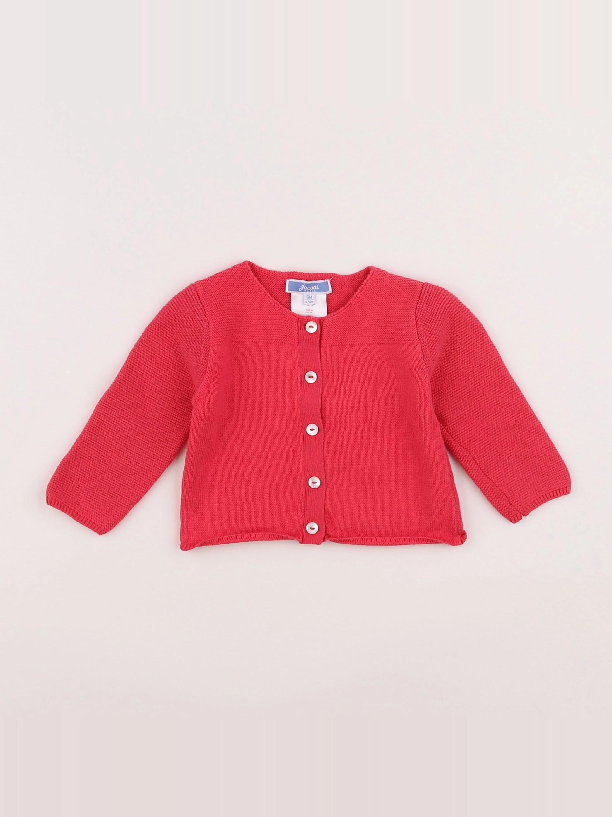 Jacadi - gilet rose - 6 mois