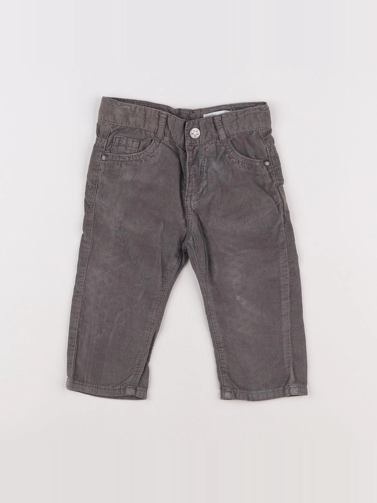 Vertbaudet - pantalon gris - 9 mois