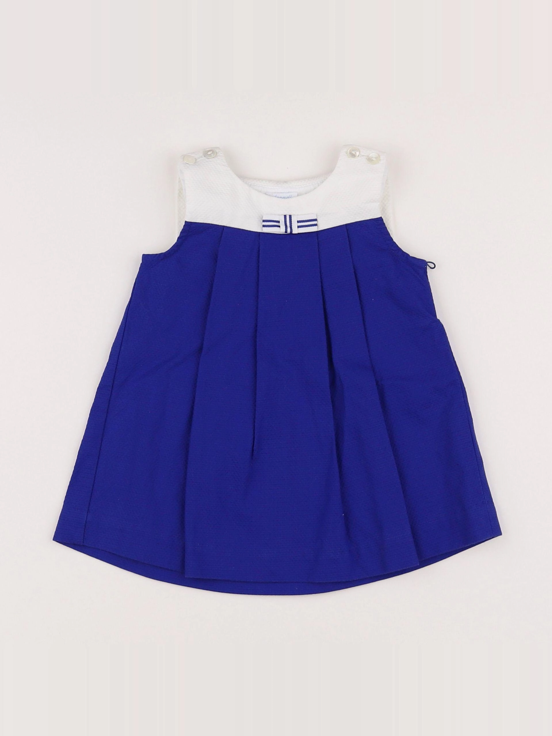 Jacadi - robe bleu, blanc - 6 mois