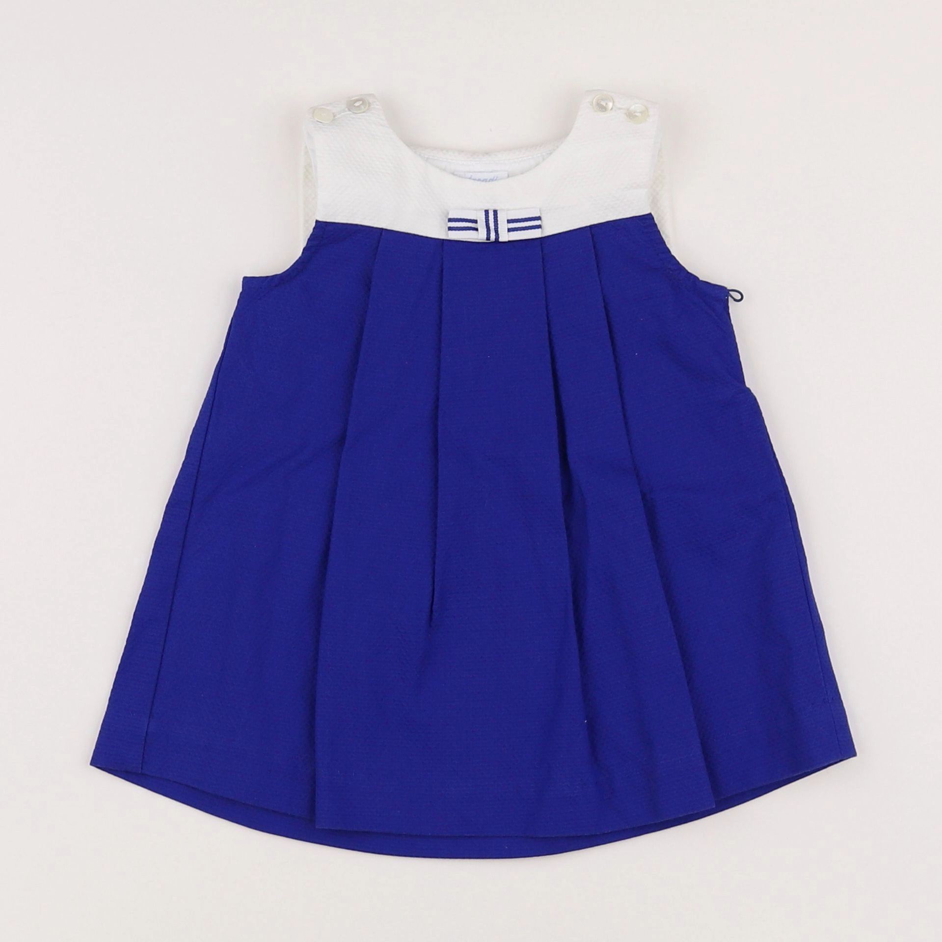 Jacadi - robe bleu, blanc - 6 mois