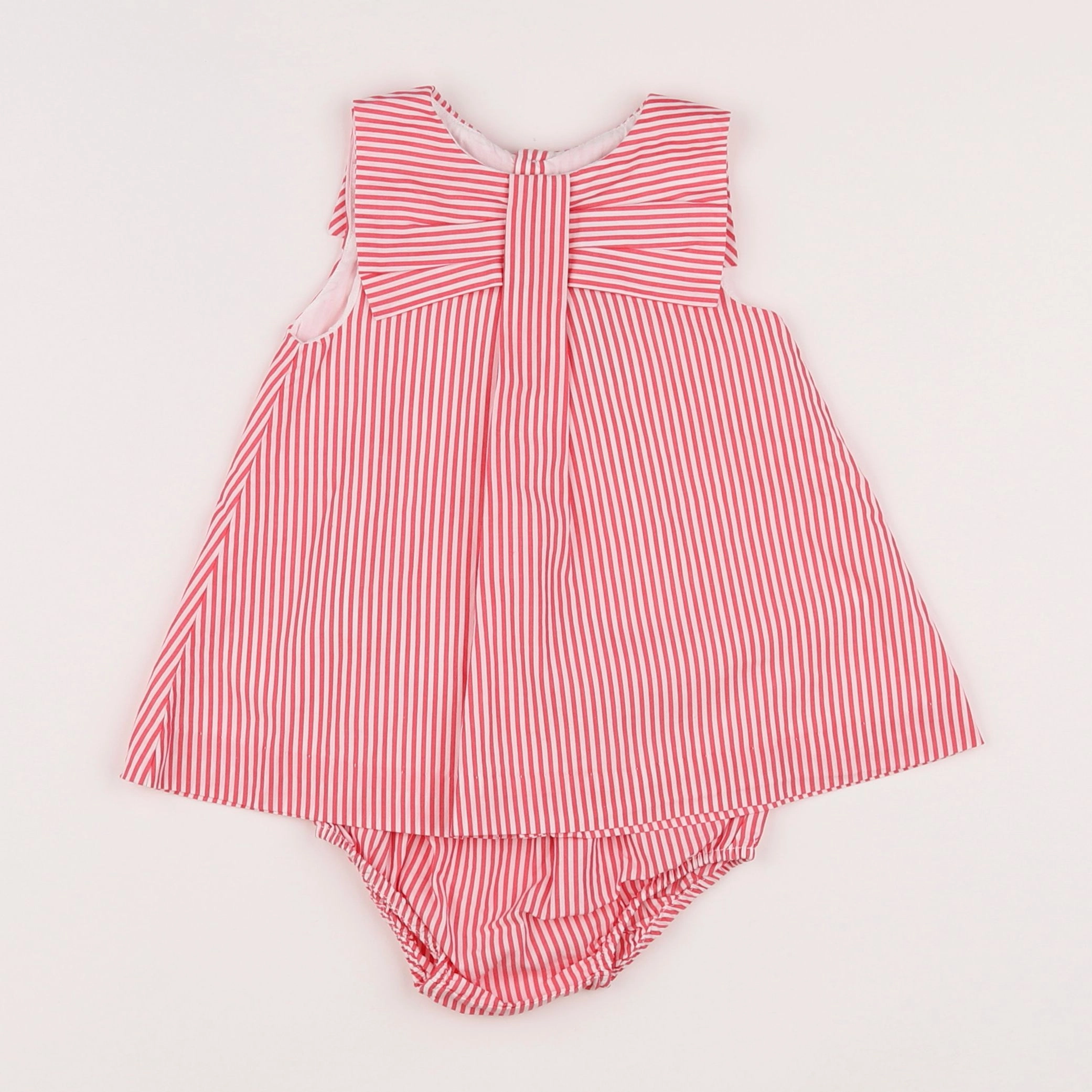 Jacadi - robe blanc, rouge - 6 mois